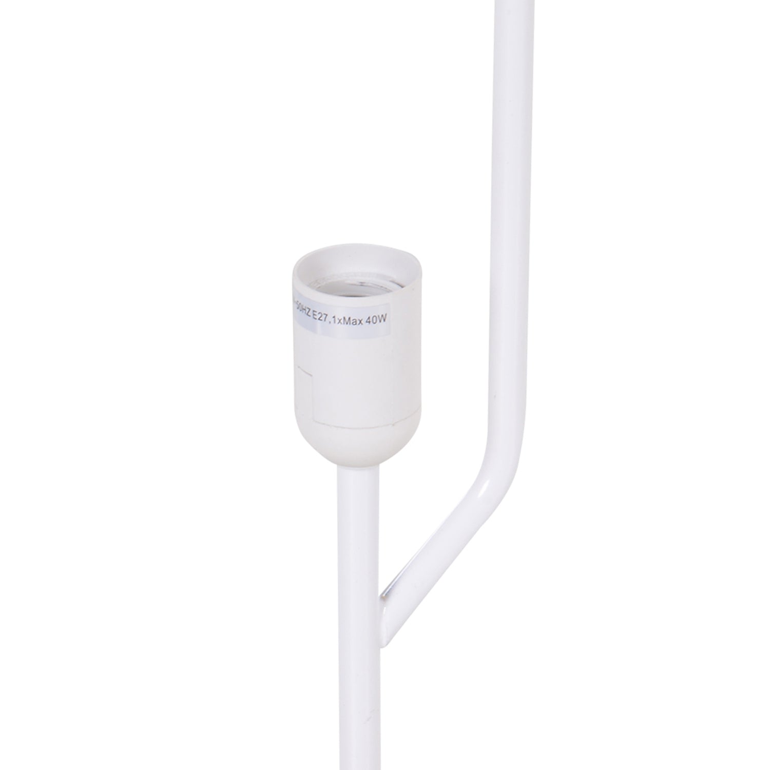 Modern golvlampa, vitt rostfritt stål, E27 sockel