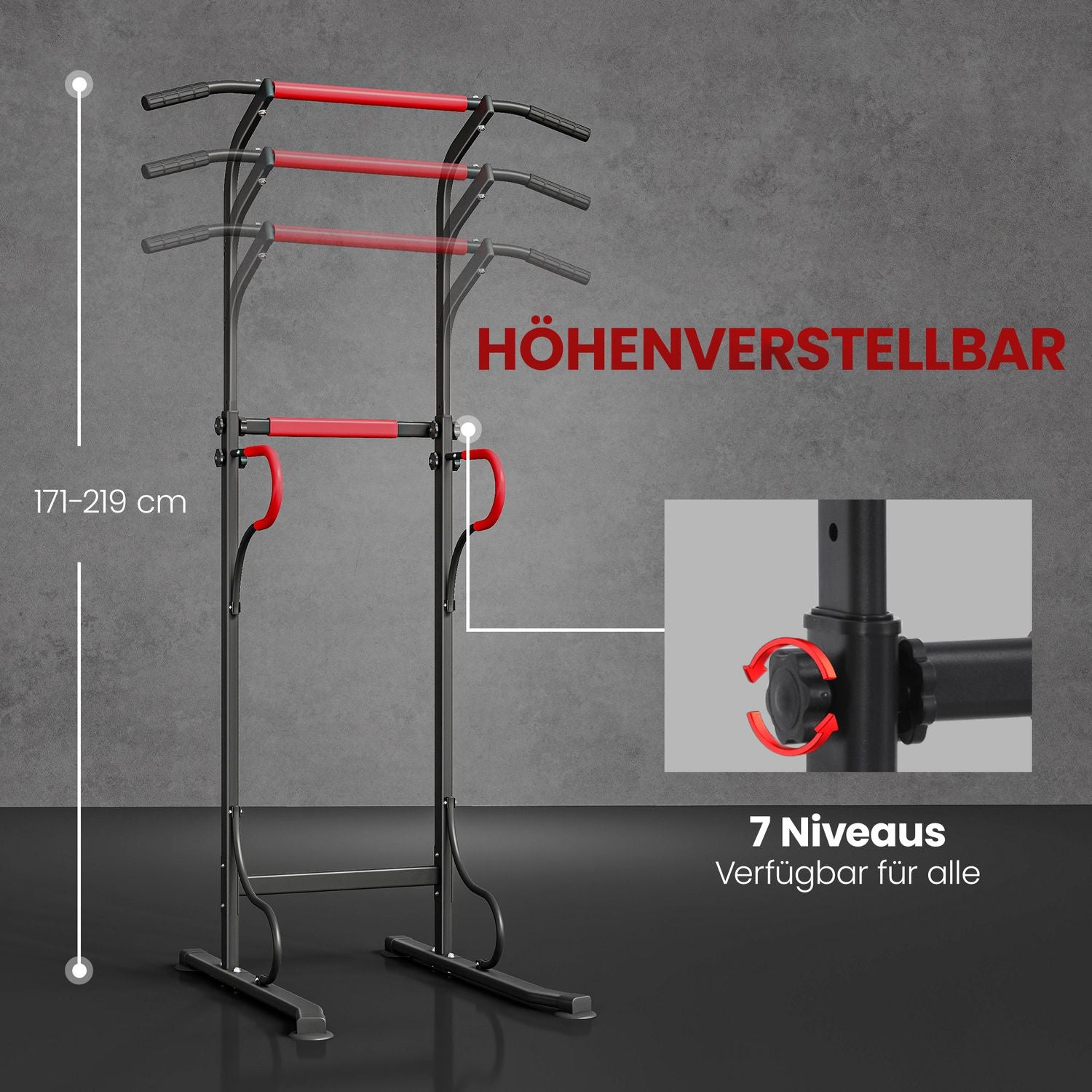 Multifunktionell doppstation, justerbar höjd, 120 kg kapacitet