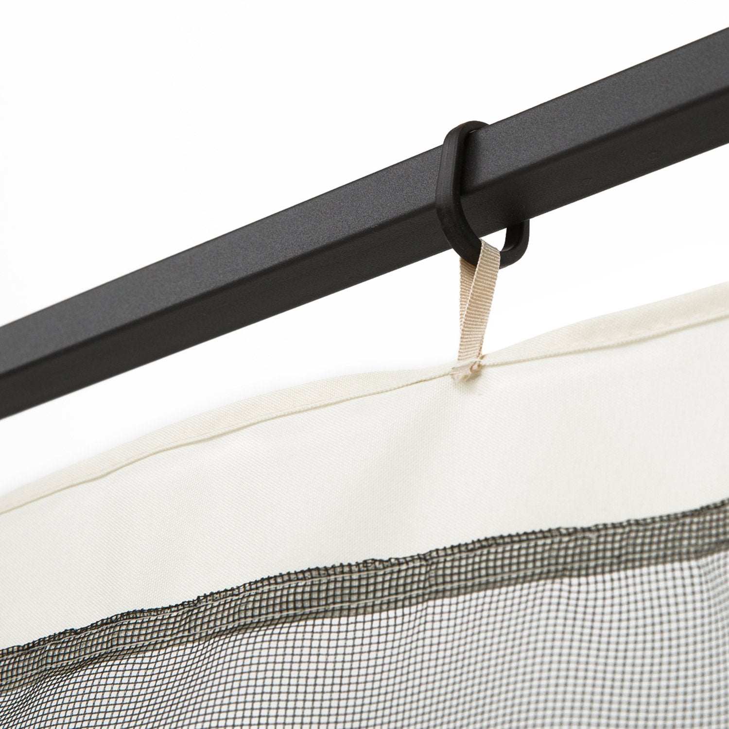Myggnät Gazebo – Svart, 3x3m, Zip Nylon Mesh, 4 paneler