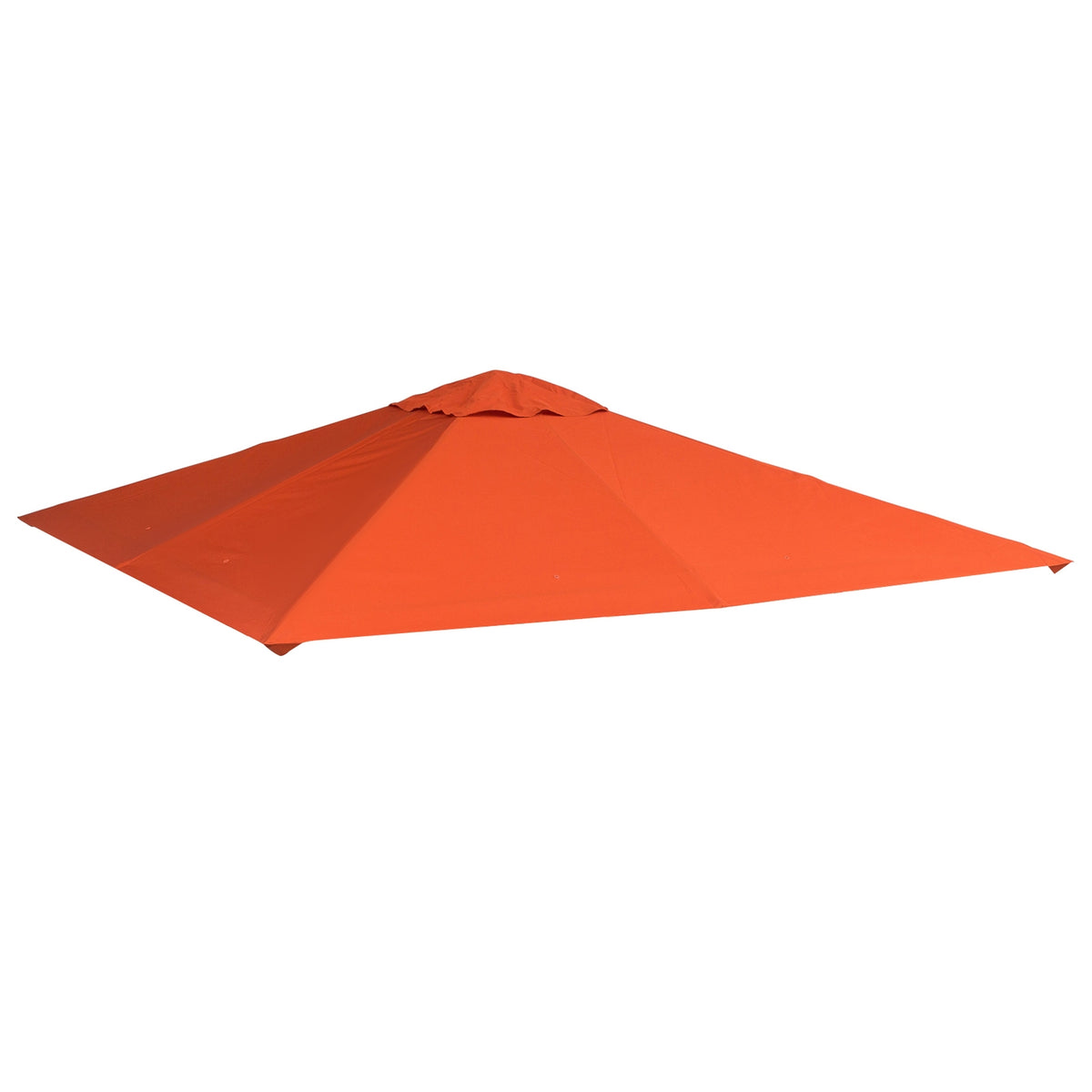 Toit de tonnelle en polyester orange, pare-soleil, 3x3 m