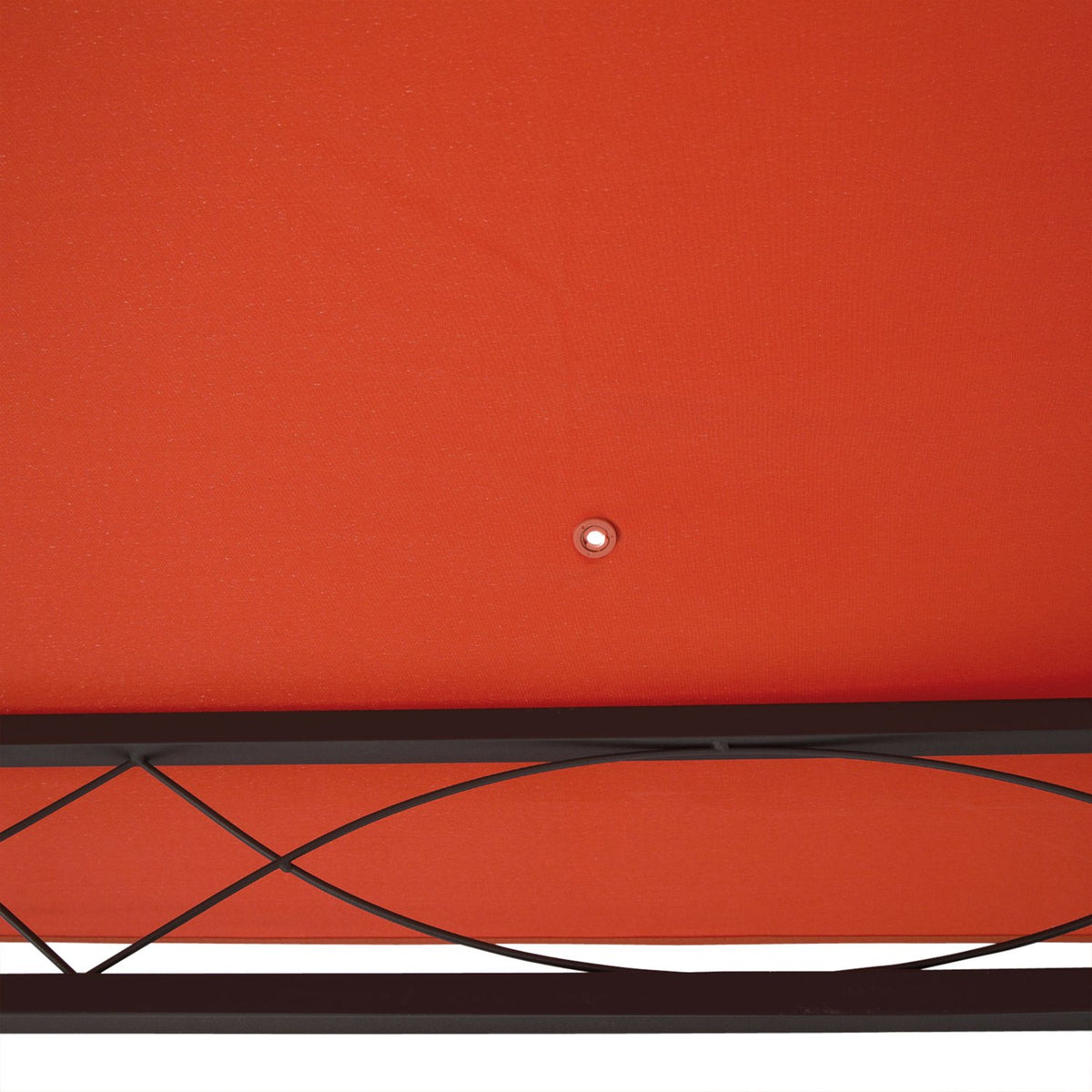 Toit de tonnelle en polyester orange, pare-soleil, 3x3 m