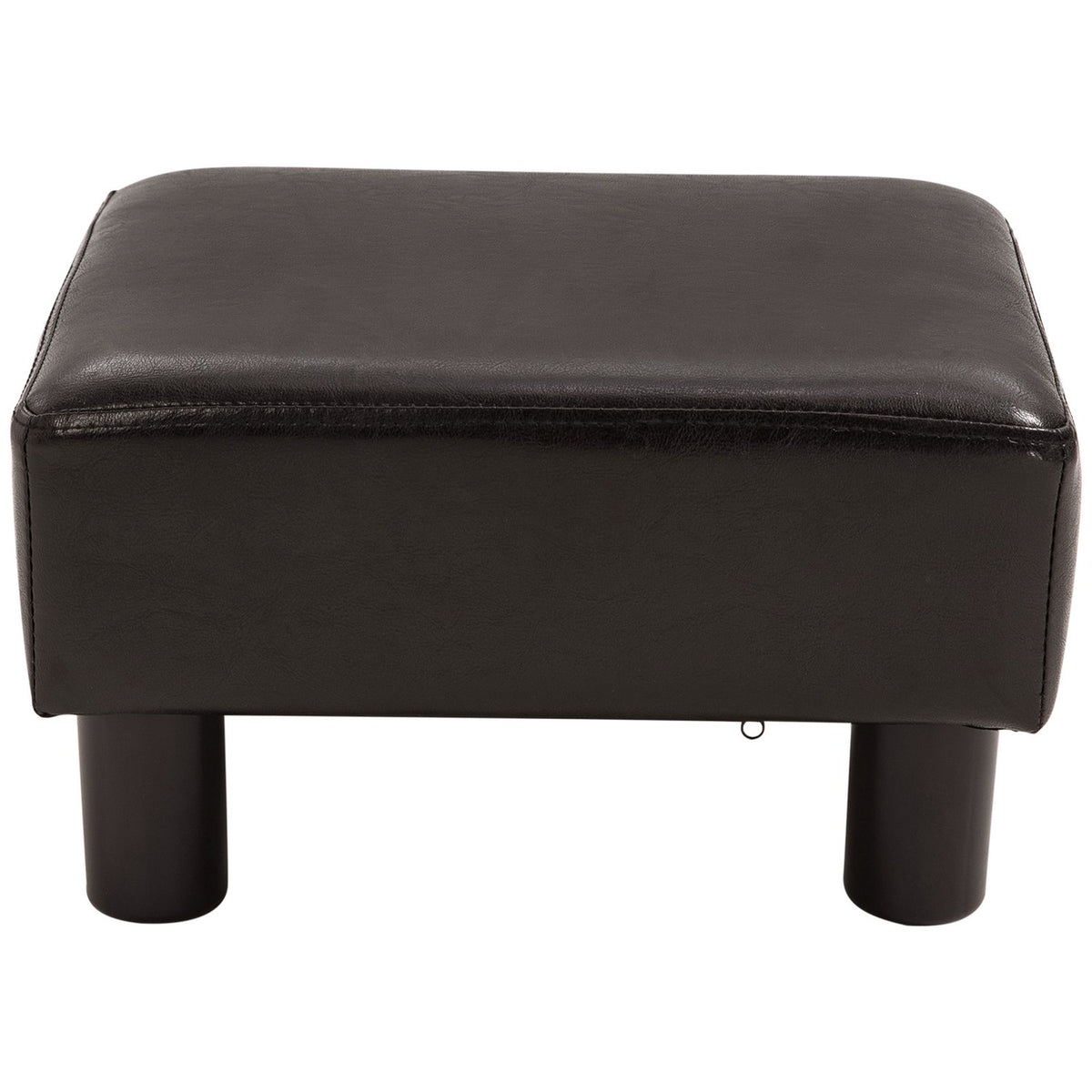Pouf poggiapiedi in similpelle, rettangolare, capacità 100 kg