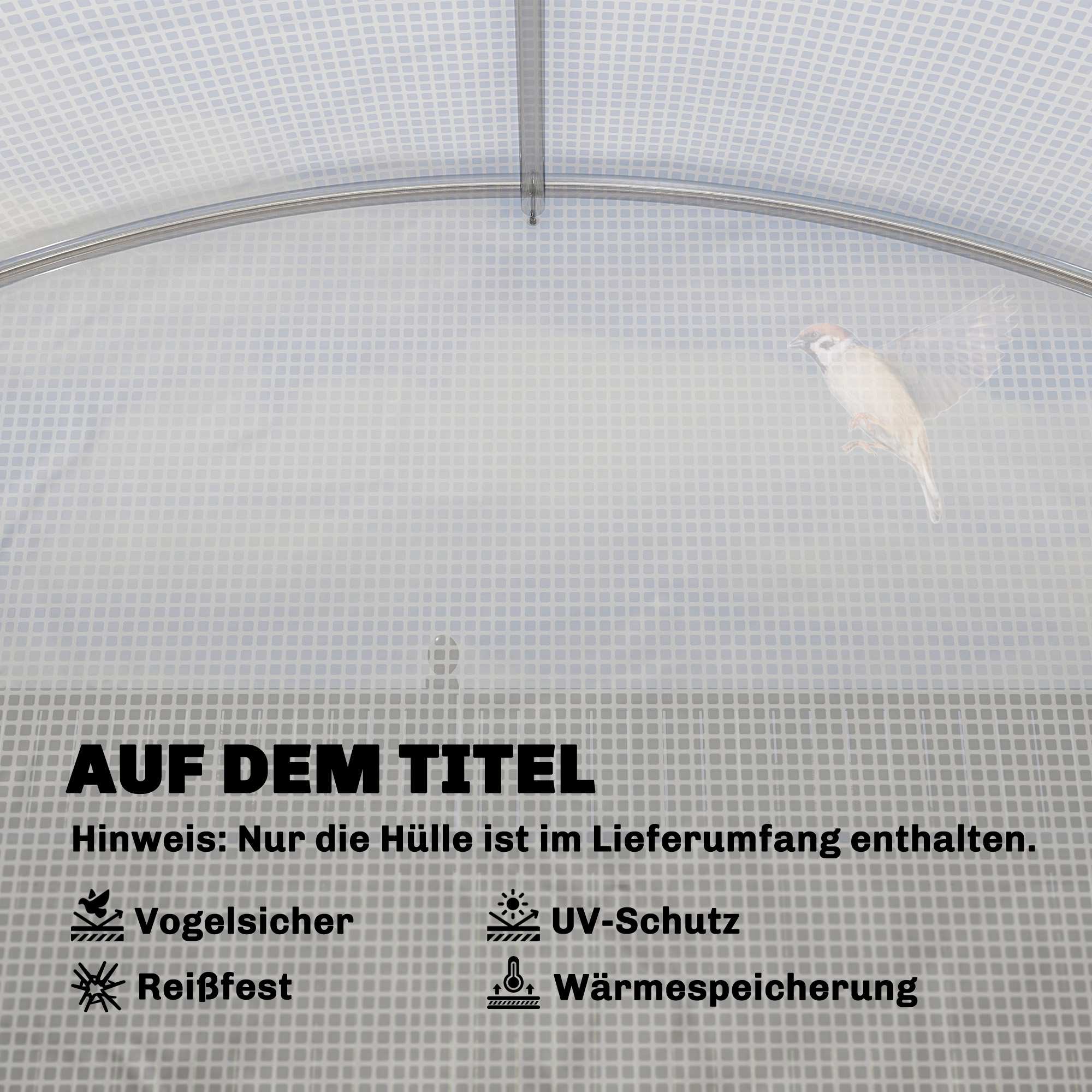 PE-överdrag för växthus, 300x300x200 cm, vattentätt
