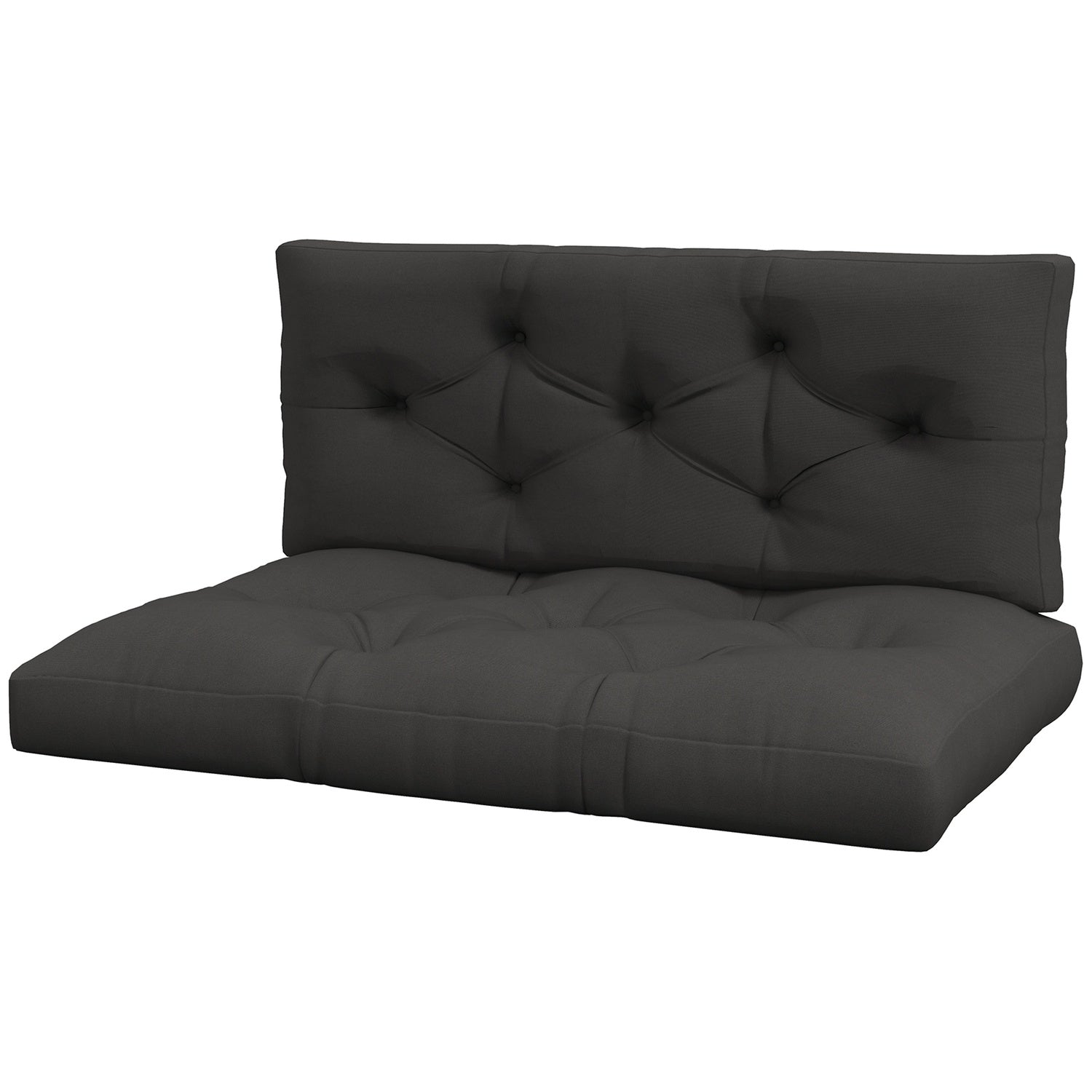 Pallkuddset - UV-skyddad, mörkgrå, 2-pack