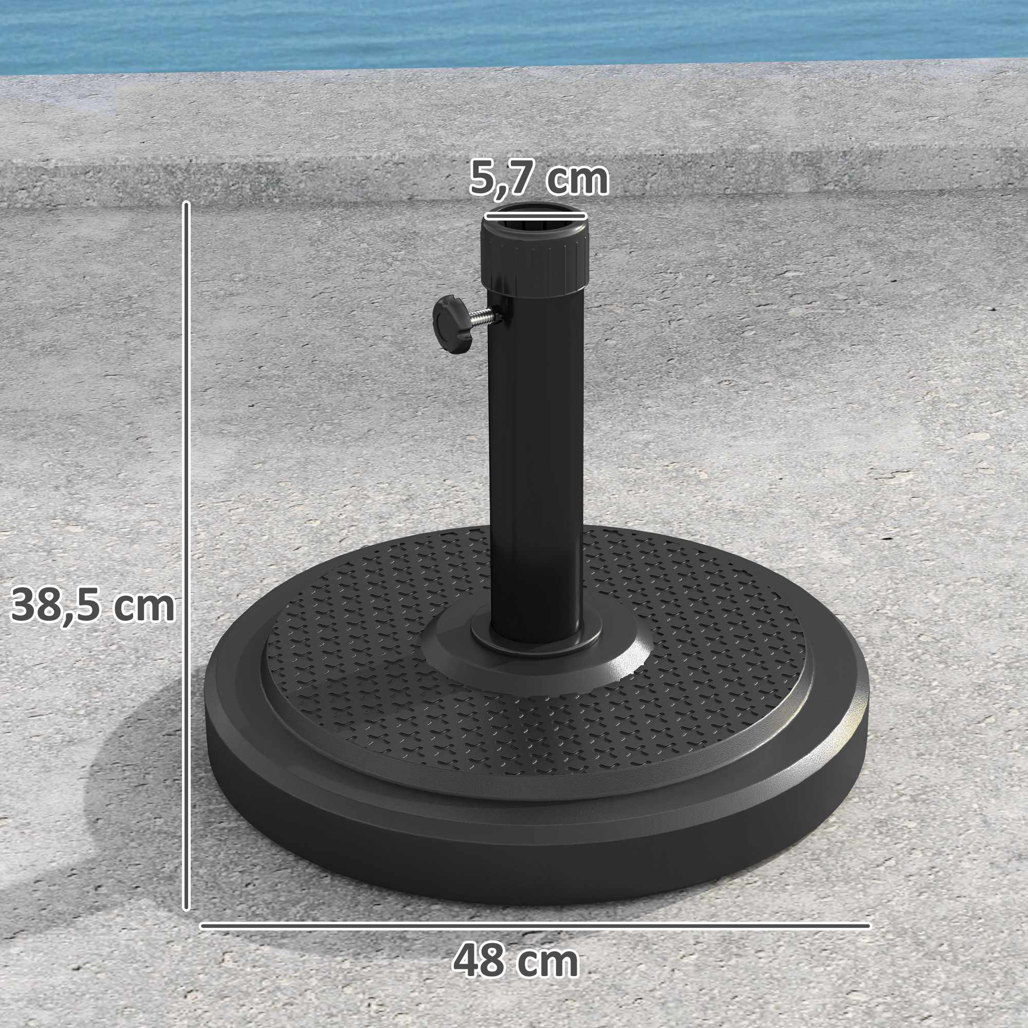 Parasollfot för utomhusbruk, 22 kg, passar 2,8 m paraplyer
