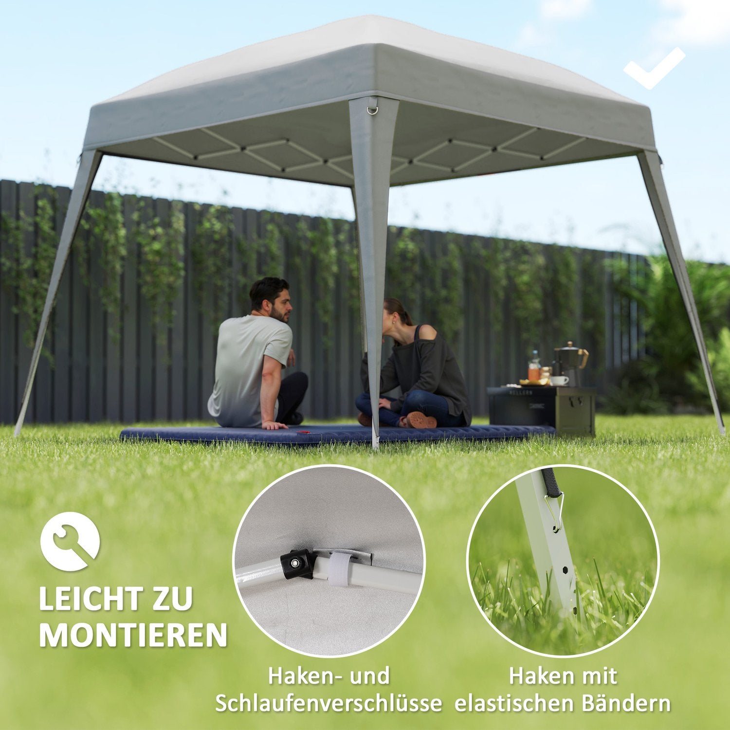 Paviljong Takbyte, 3x3 m, Vattenavvisande, Stormsäker