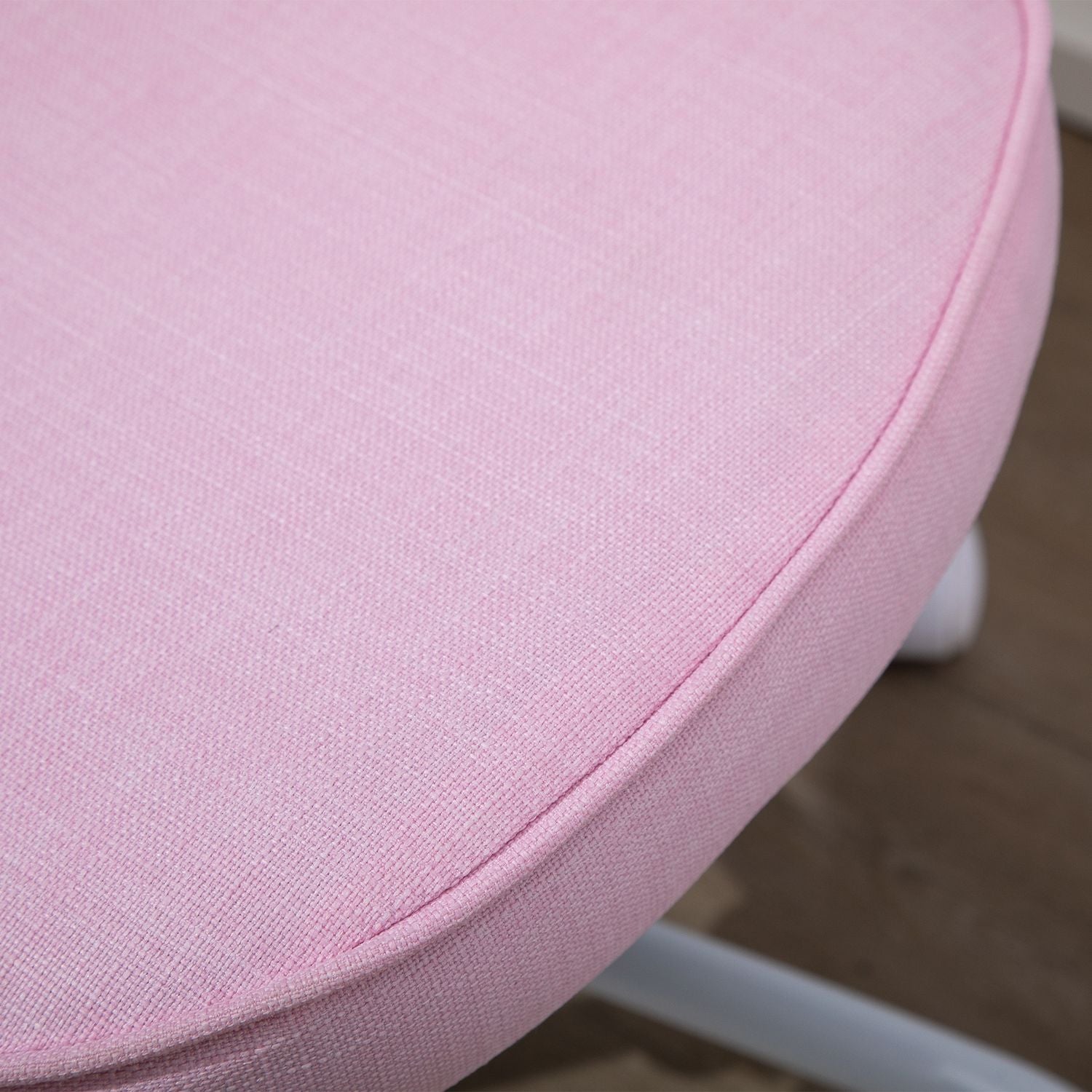 Pink Heart Swivel Stol, justerbar höjd, linnetyg