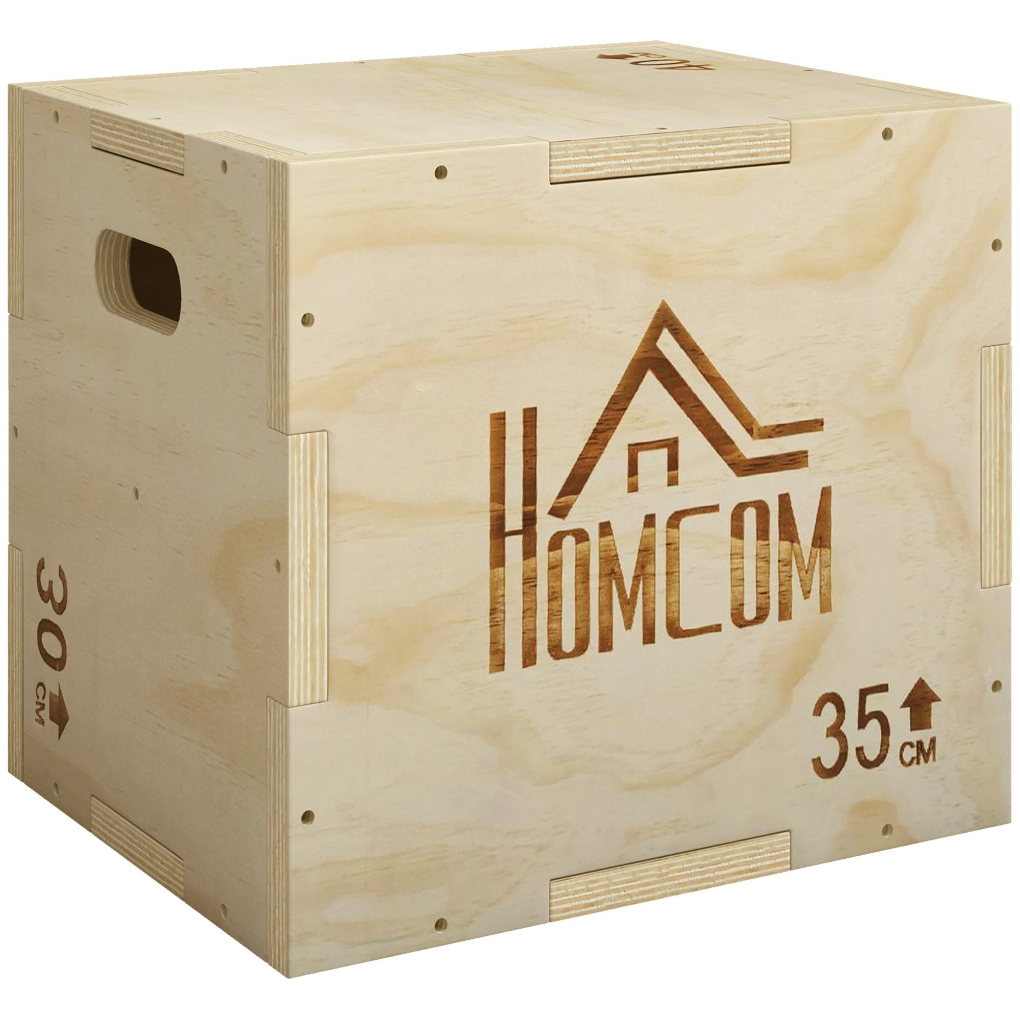 Plyolåda 3-i-1, Naturträ, 3 Höjder, 40,5x35,5x30,5 cm