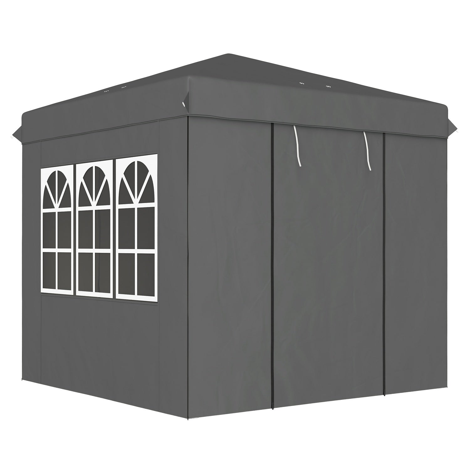 Pop-Up Gazebo 2,5x2,5m, vattenavvisande, UV50+, mörkgrå