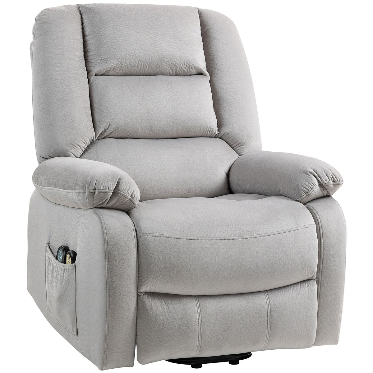 Riser stol med massagefunktion, 90x93x110cm, ljusgrå