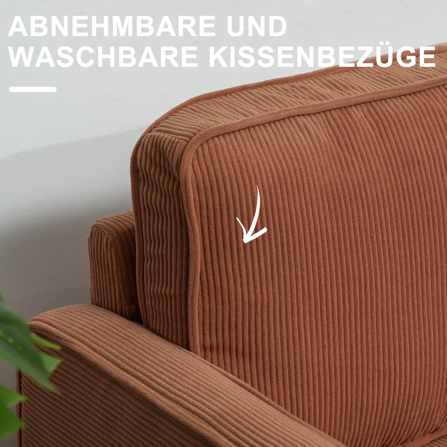 Rosa 2-sits soffa med förvaring, modern klädd design