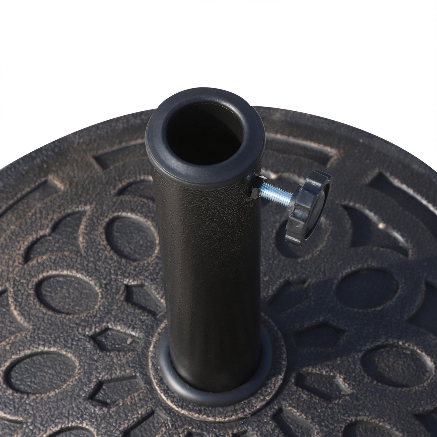 Rund hartsparasollbas, brons, 14 kg, passar Ø38-48 mm
