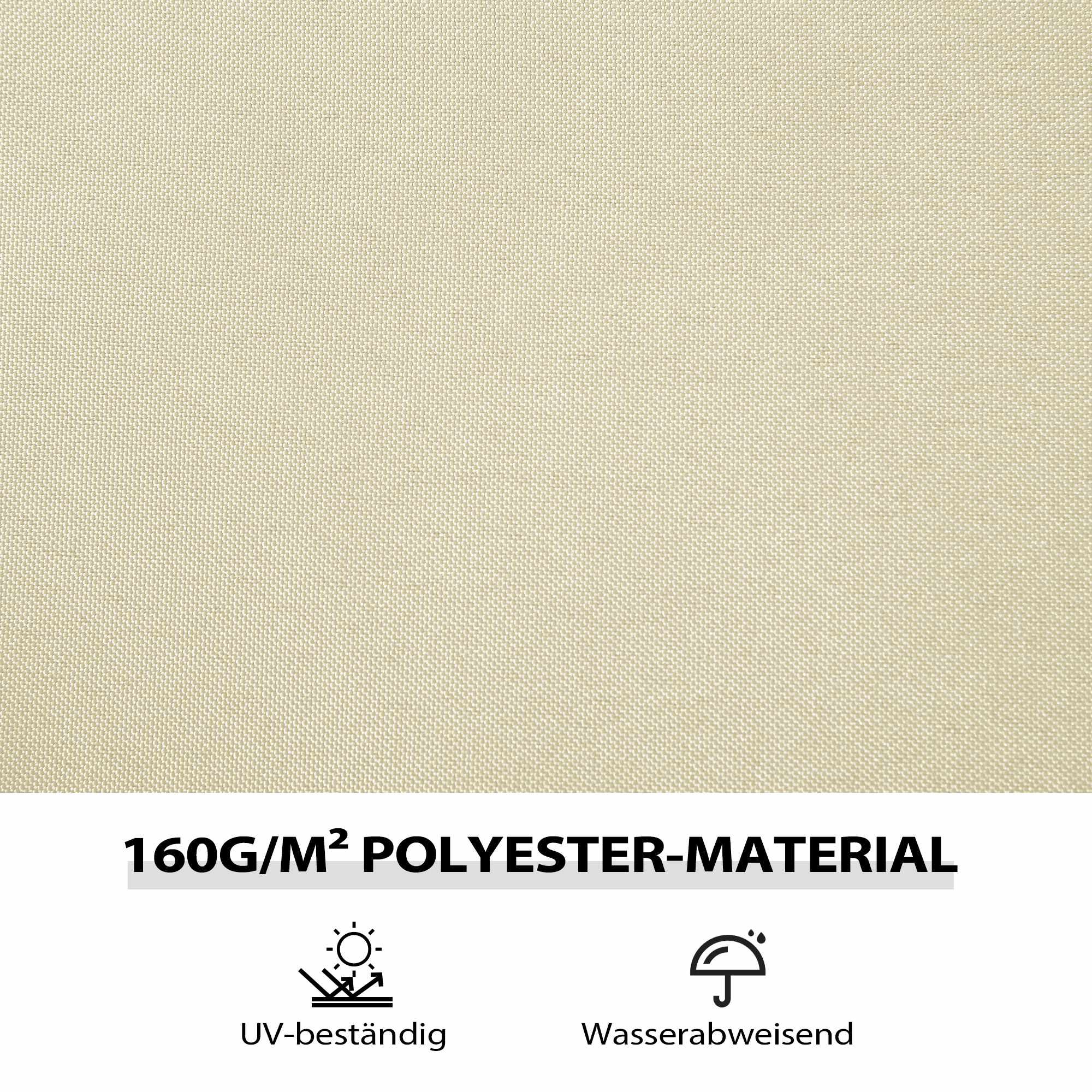 Sidopaneler till paviljong, 4-pack, 3x3m, krämfärgade, UV- och vattenbeständiga