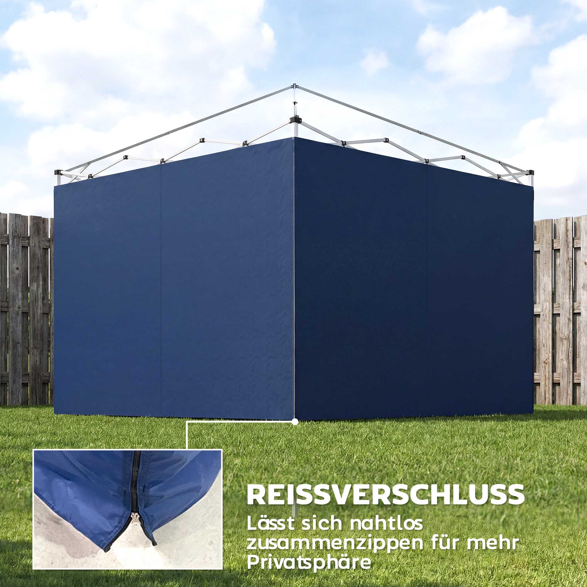 Sidoväggar till paviljonger, 3x3m, UPF 50+ Oxfordtyg
