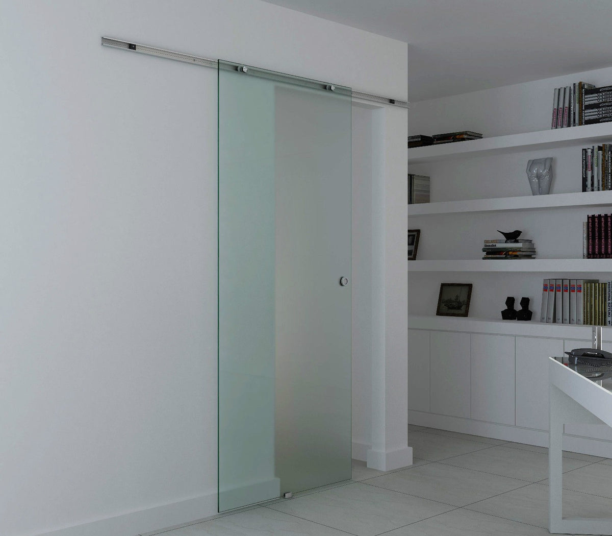 Porte coulissante en verre dépoli – plusieurs tailles disponibles