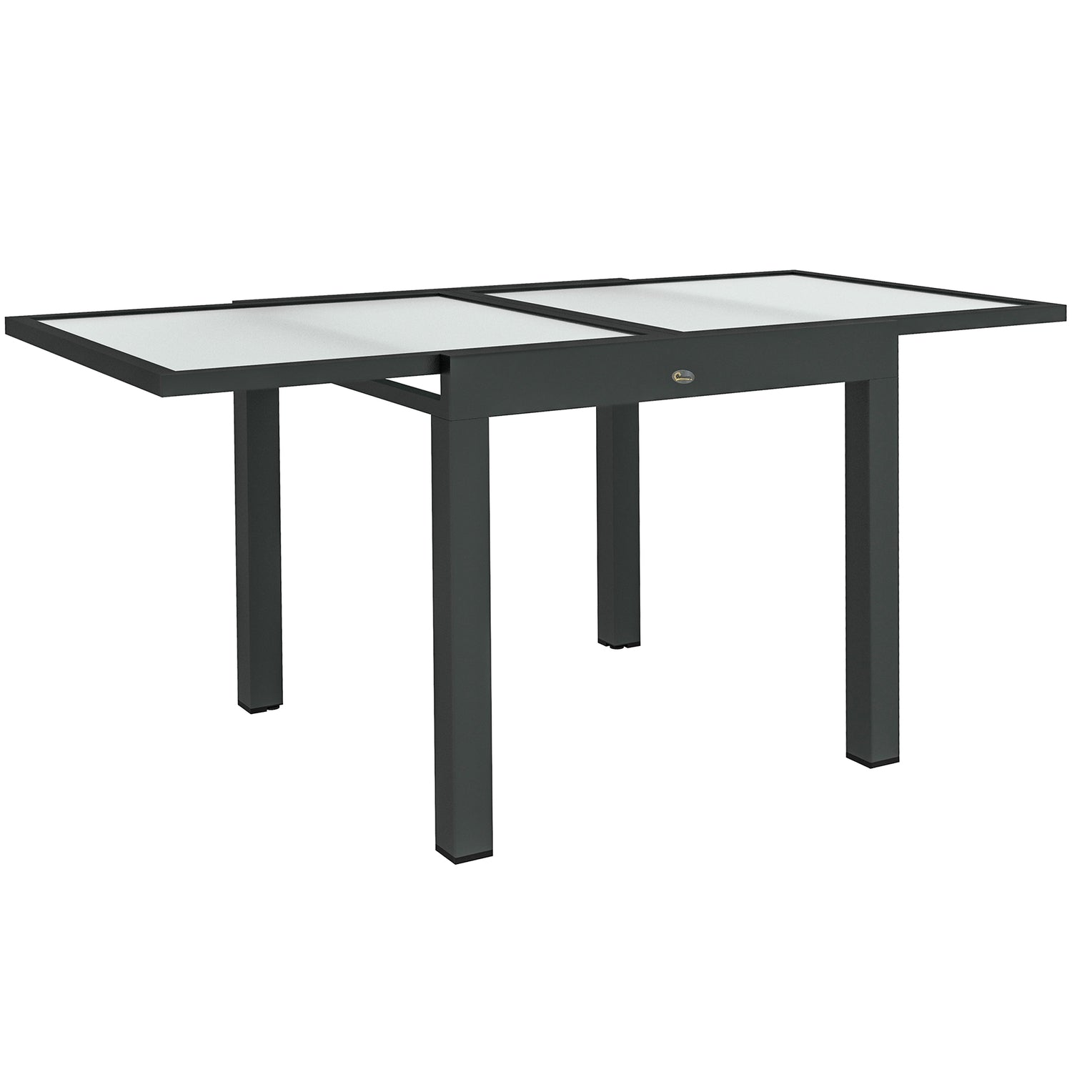 Stort trädgårdsbord utomhus – 160x80 cm, aluminiumstomme