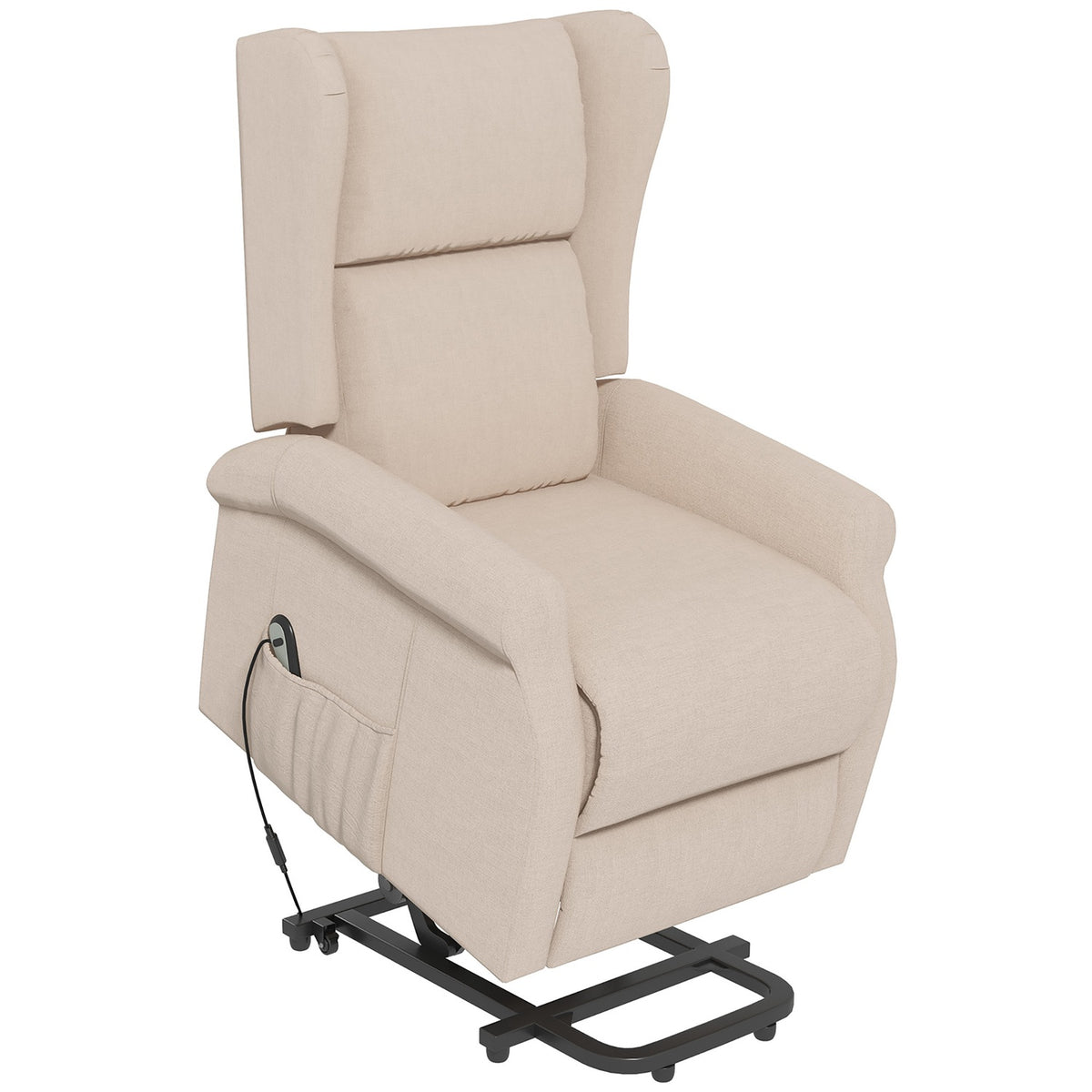 Fauteuil TV avec releveur électrique et inclinaison verrouillable, crème