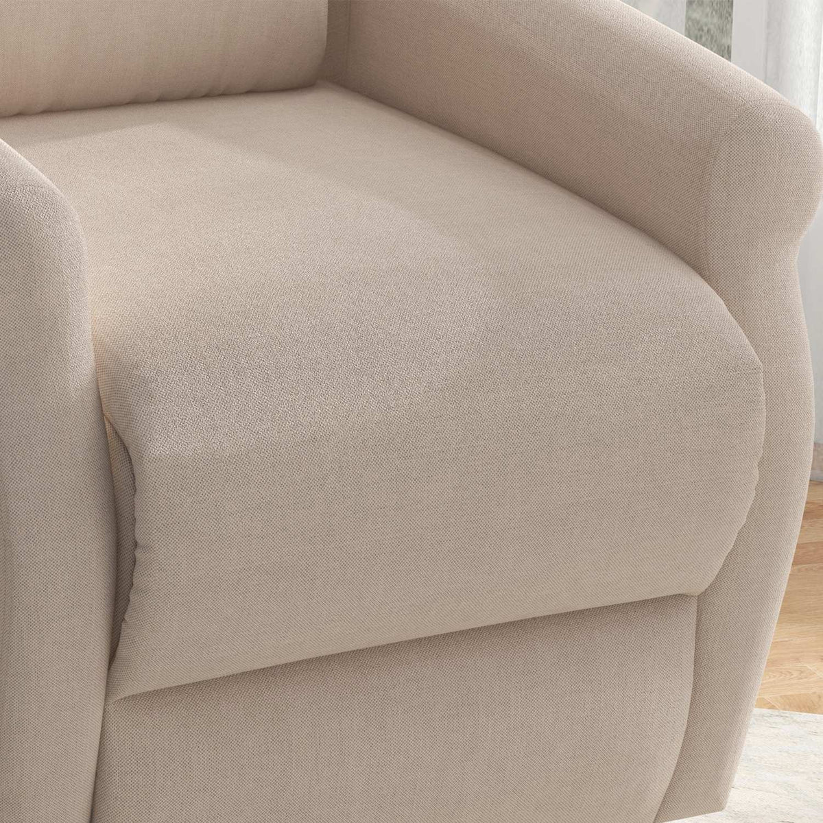 Fauteuil TV avec releveur électrique et inclinaison verrouillable, crème