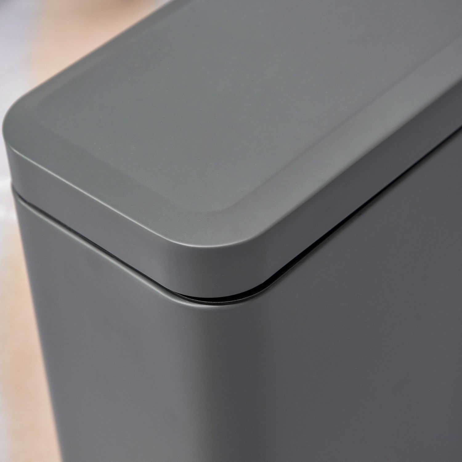 Trash Can Pedal Bin 5L Med lock och Inner Bin, Grå