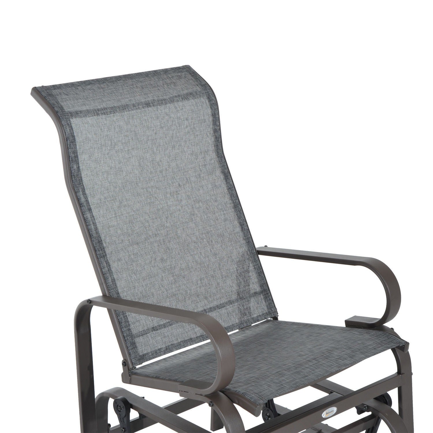 Trädgårdsgungstol utomhus – metall, avkopplande, 60x75x104cm