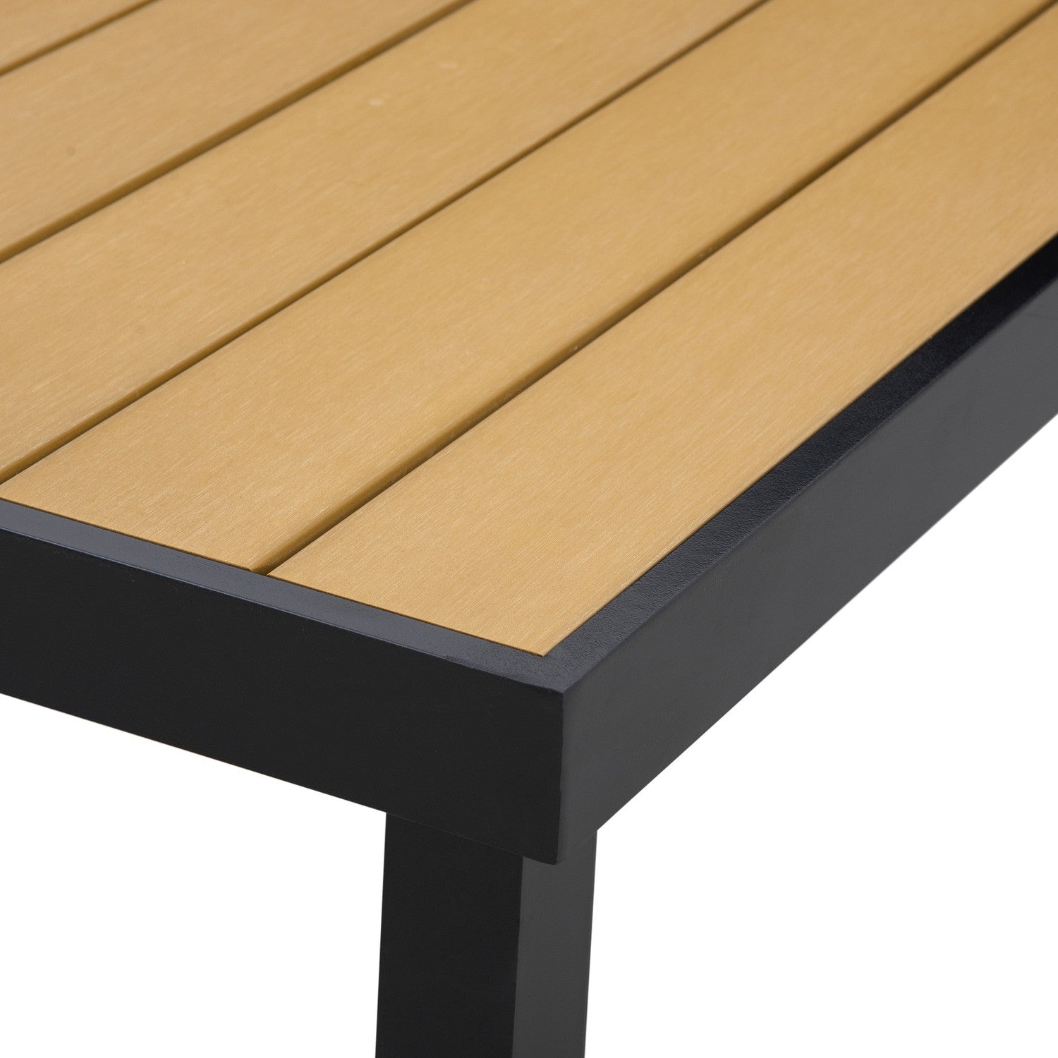 Trädgårdsmatbord i aluminium för 8, lättskött finish