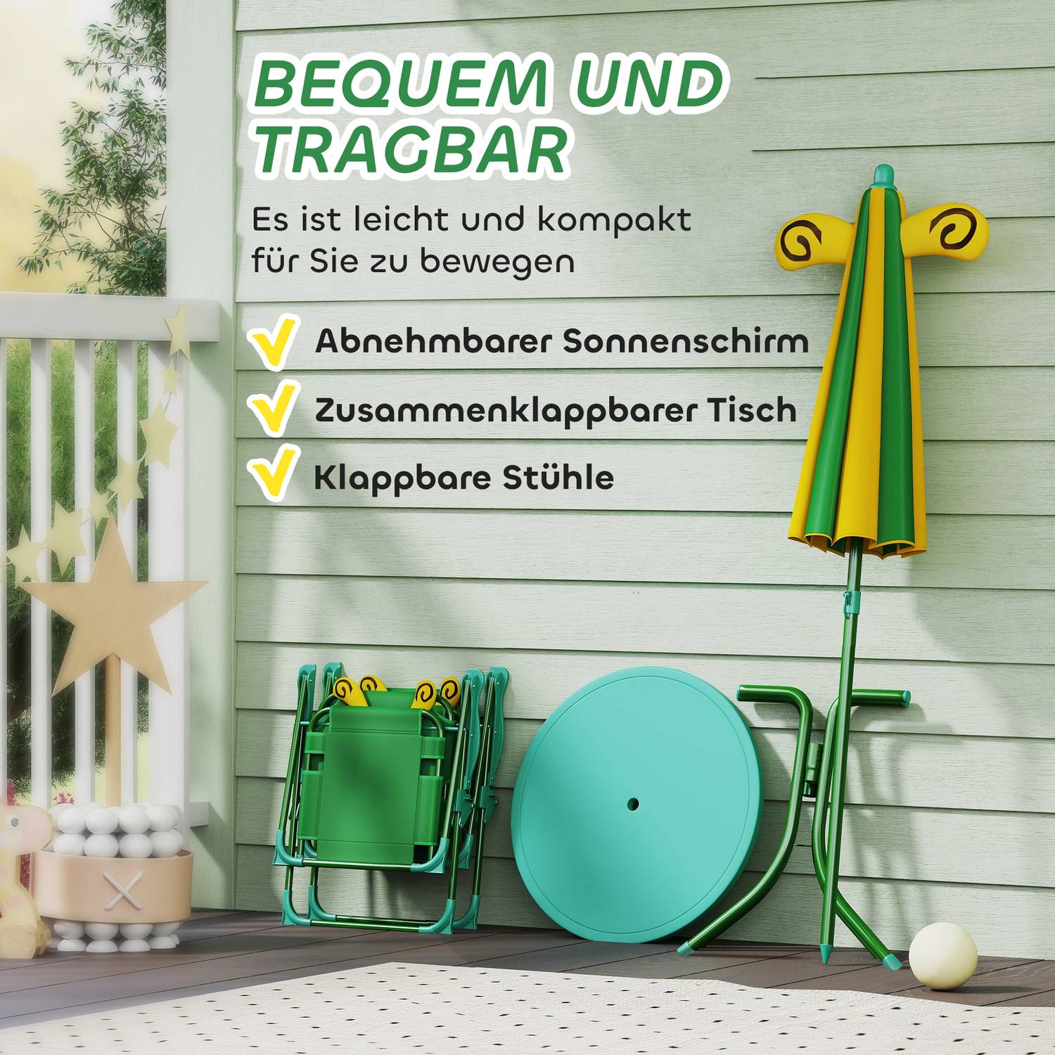 Trädgårdssittset för barn med parasoll, Bee Design