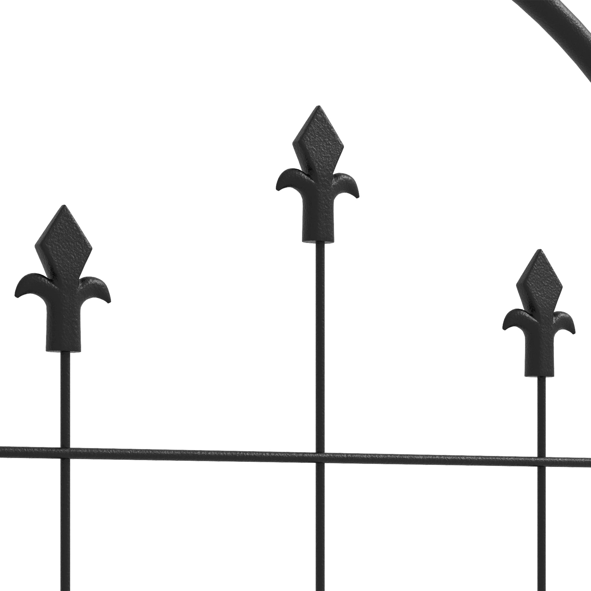 Trädgårdsspaljer i metall, svart, 50x180 cm, 2-pack