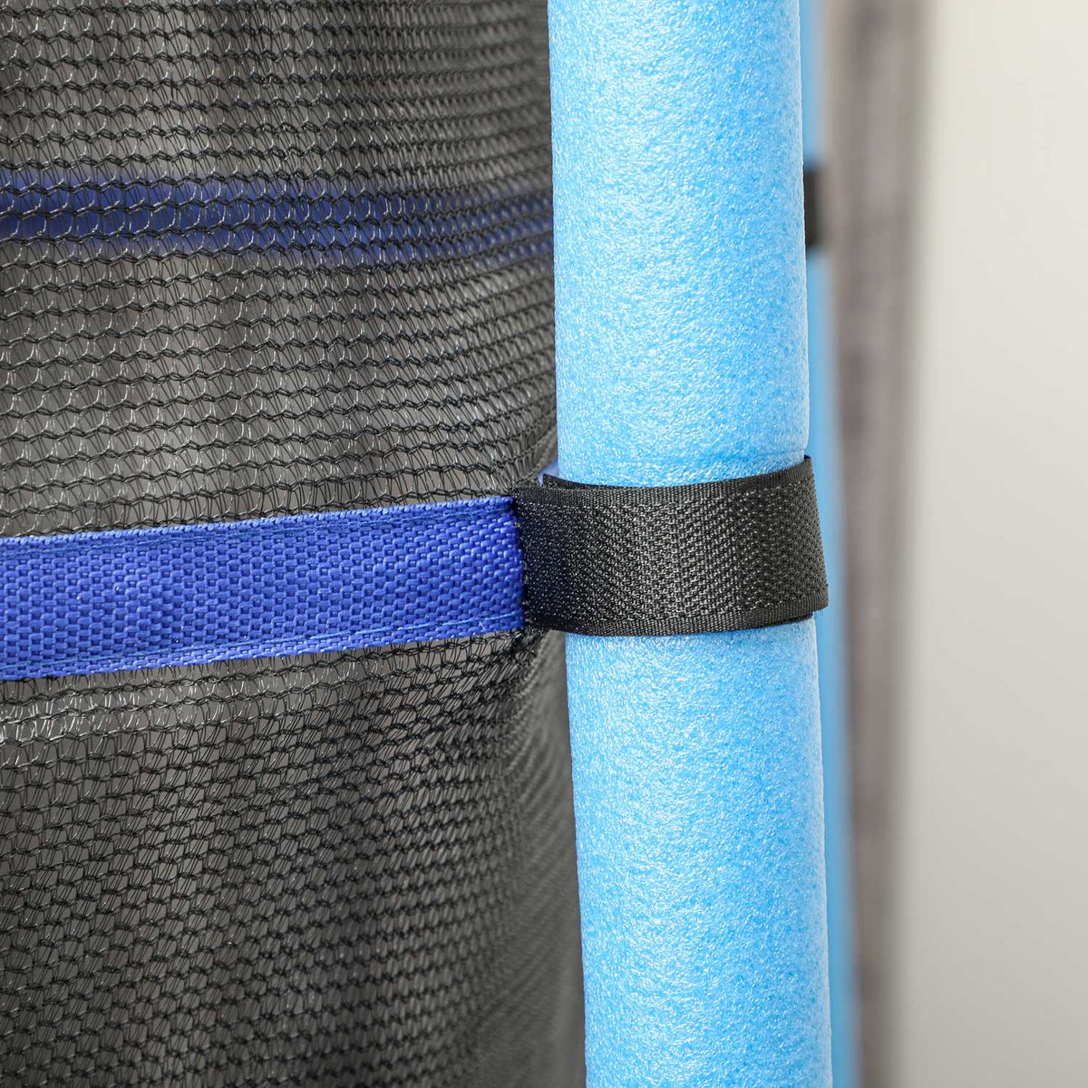 Trampoline de jardin pour enfant, Ø163 cm, filet de sécurité, bleu