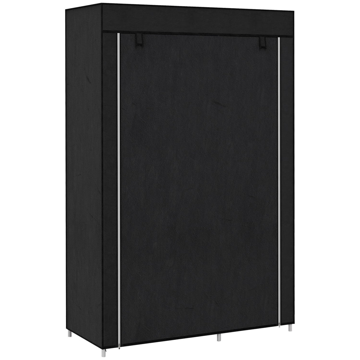 Armoire en tissu pliable, 6 compartiments, noir, 103x43x162,5 cm