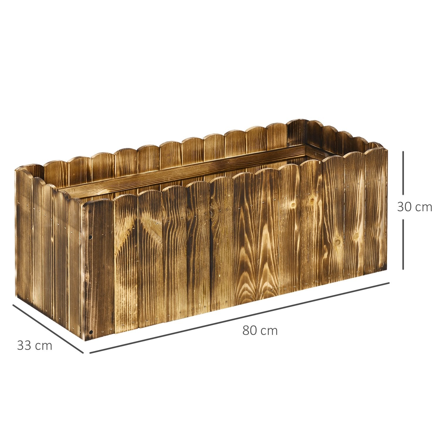 Upphöjd bäddkruka, gran, 80x33x30 cm – Örter & Grönsaker