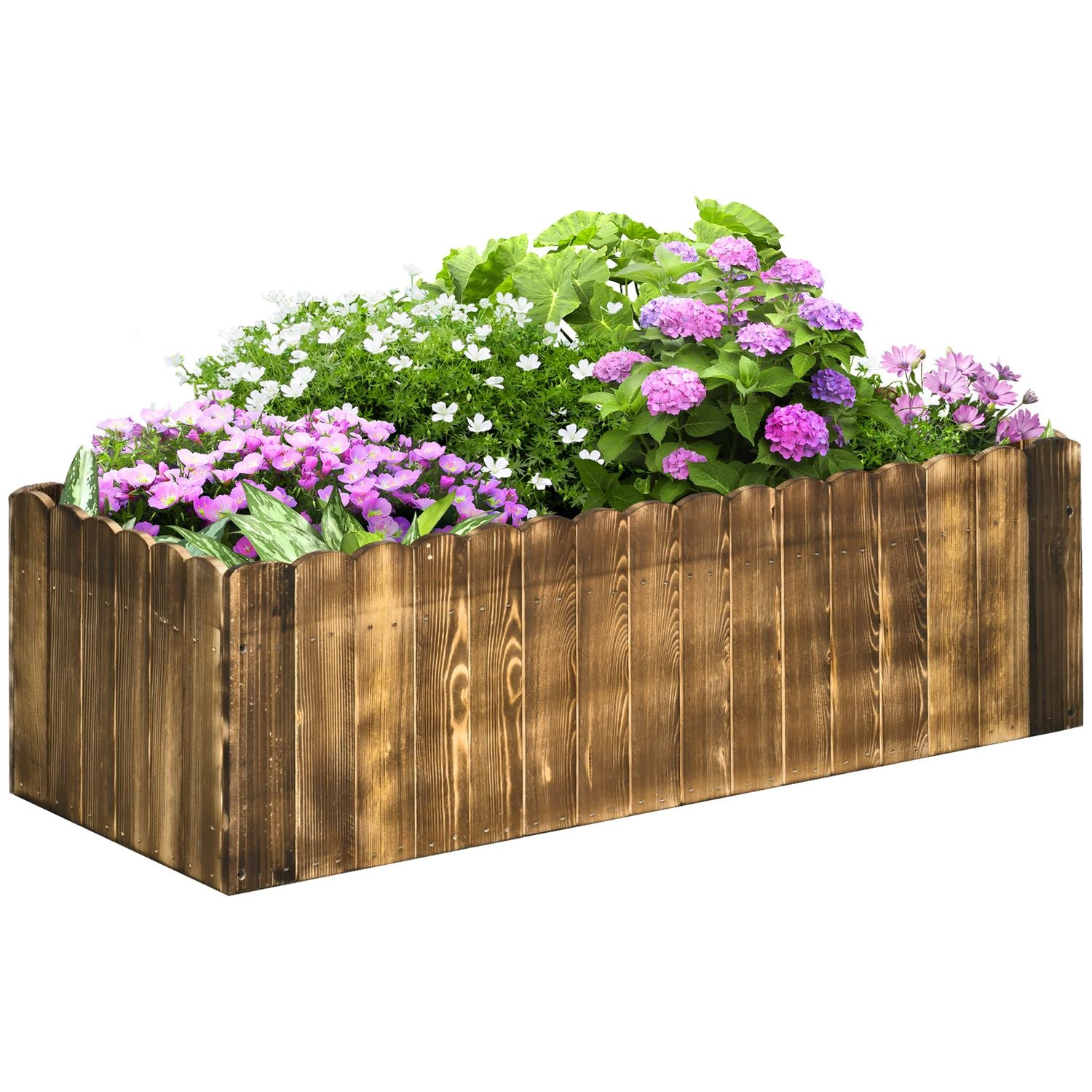 Upphöjd säng 100x40x30cm Granträ för grönsaker & örter