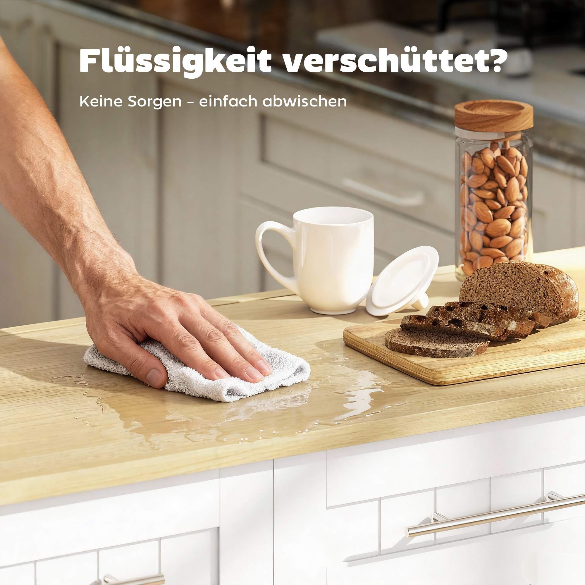 Utbyggbar köksö med lådor, MDF, Vit