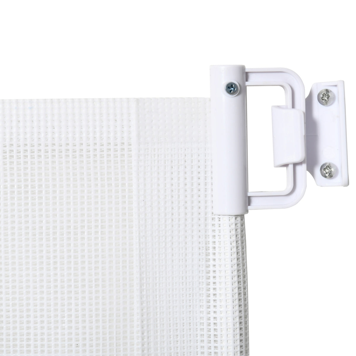 Utdragbar säkerhetstrappgrind – Vit PVC, 115x82,5 cm