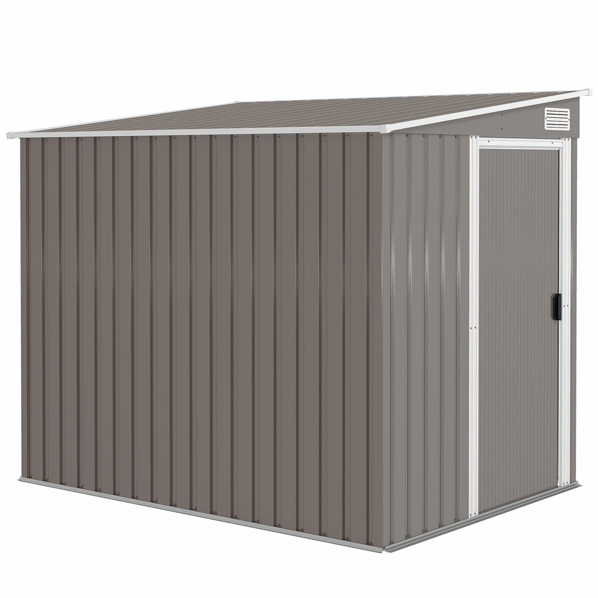 Utomhusförrådsbod, 7x5 fot, galvaniserat stål, ventilerad