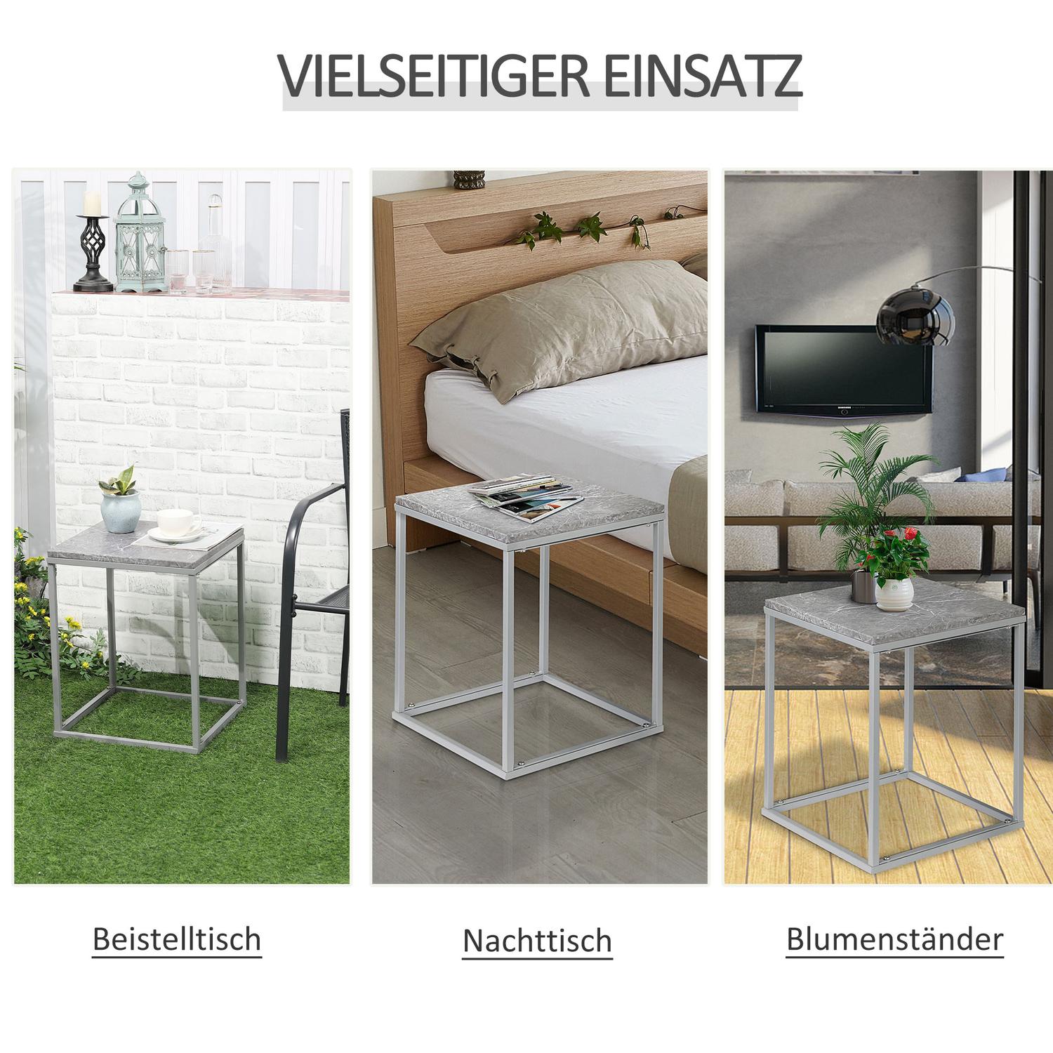 Utomhus inomhus metallstativ Trädgårdssoffbord, 40x40x50 cm