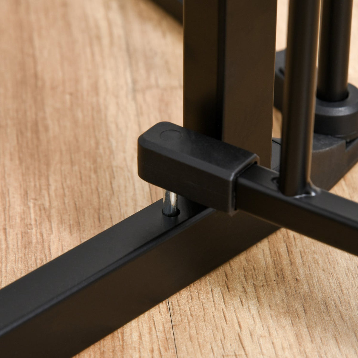 Welpenlaufstall & klappbare Barriere mit Tür, Metall, schwarz