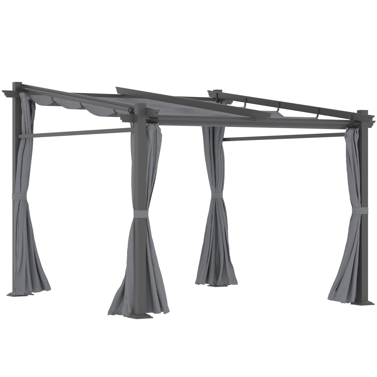 Vattenavvisande Gazebo 2,97x2,95M med solskydd och paneler