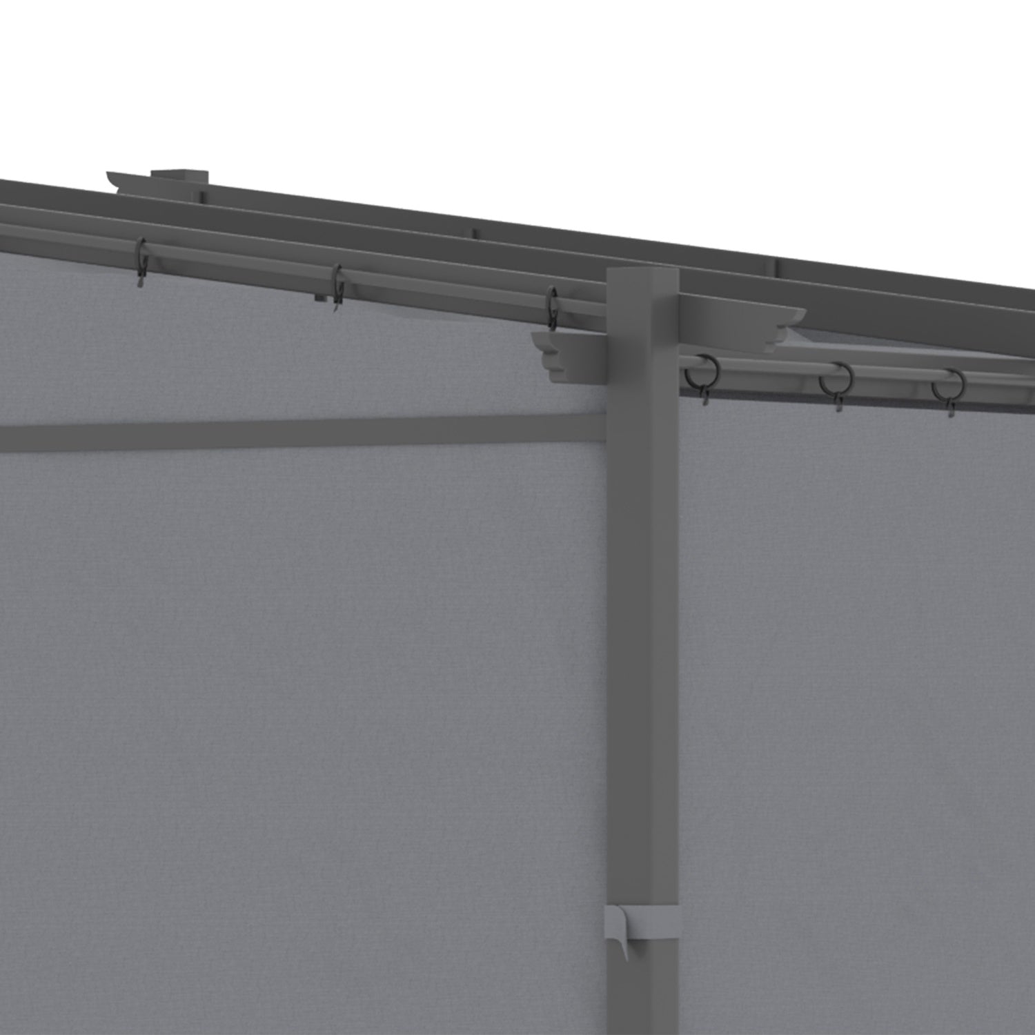 Vattenavvisande Gazebo 2,97x2,95M med solskydd och paneler