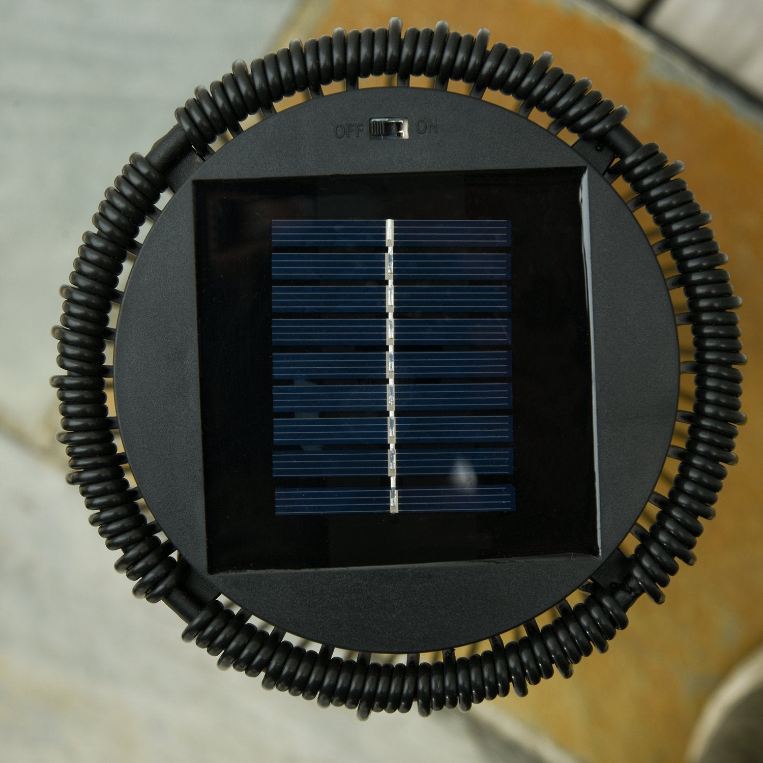 Vattentät Solar Garden Light med Sensor, Svart, 21,5x61 Cm