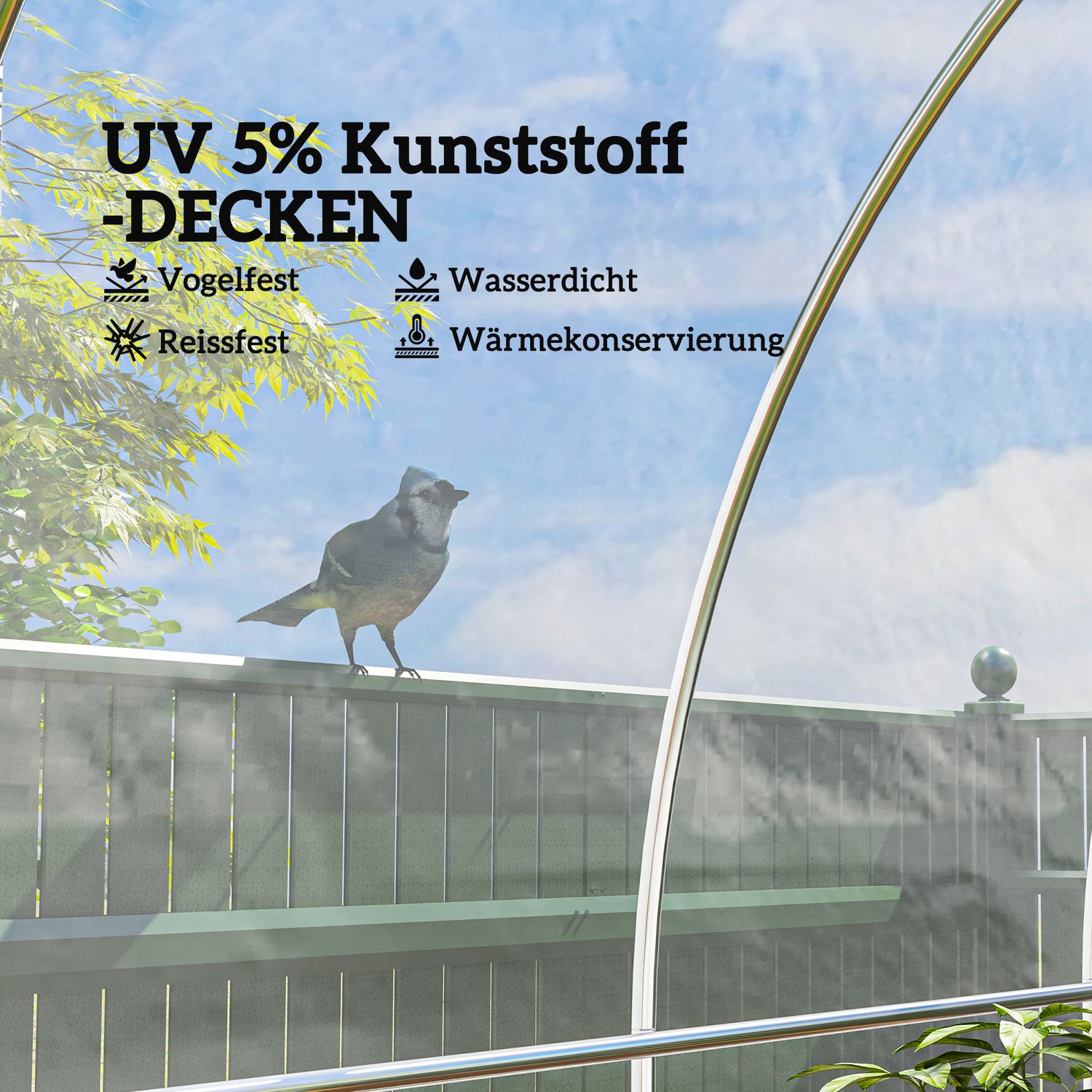 Vattentät UV-växthusfilm 7x8m – Rivbeständig plast