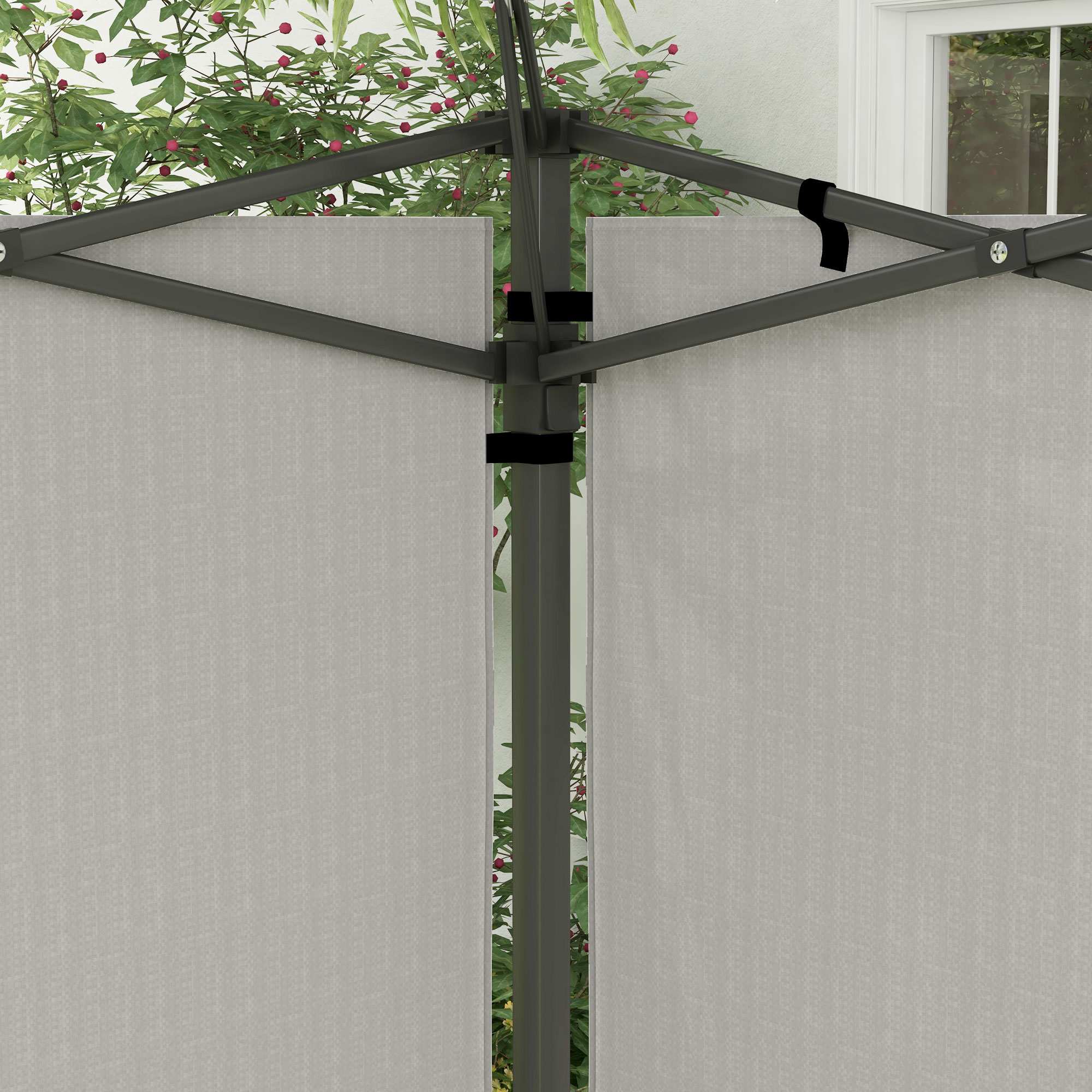 Vattentäta sidoväggar till paviljonger, 3x3/3x6 m, vit