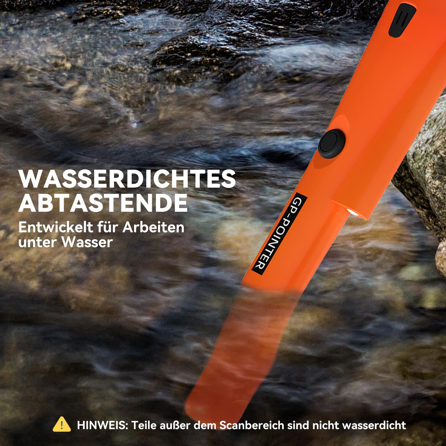 Vattentät bärbar metalldetektor för vuxna med LED-indikator
