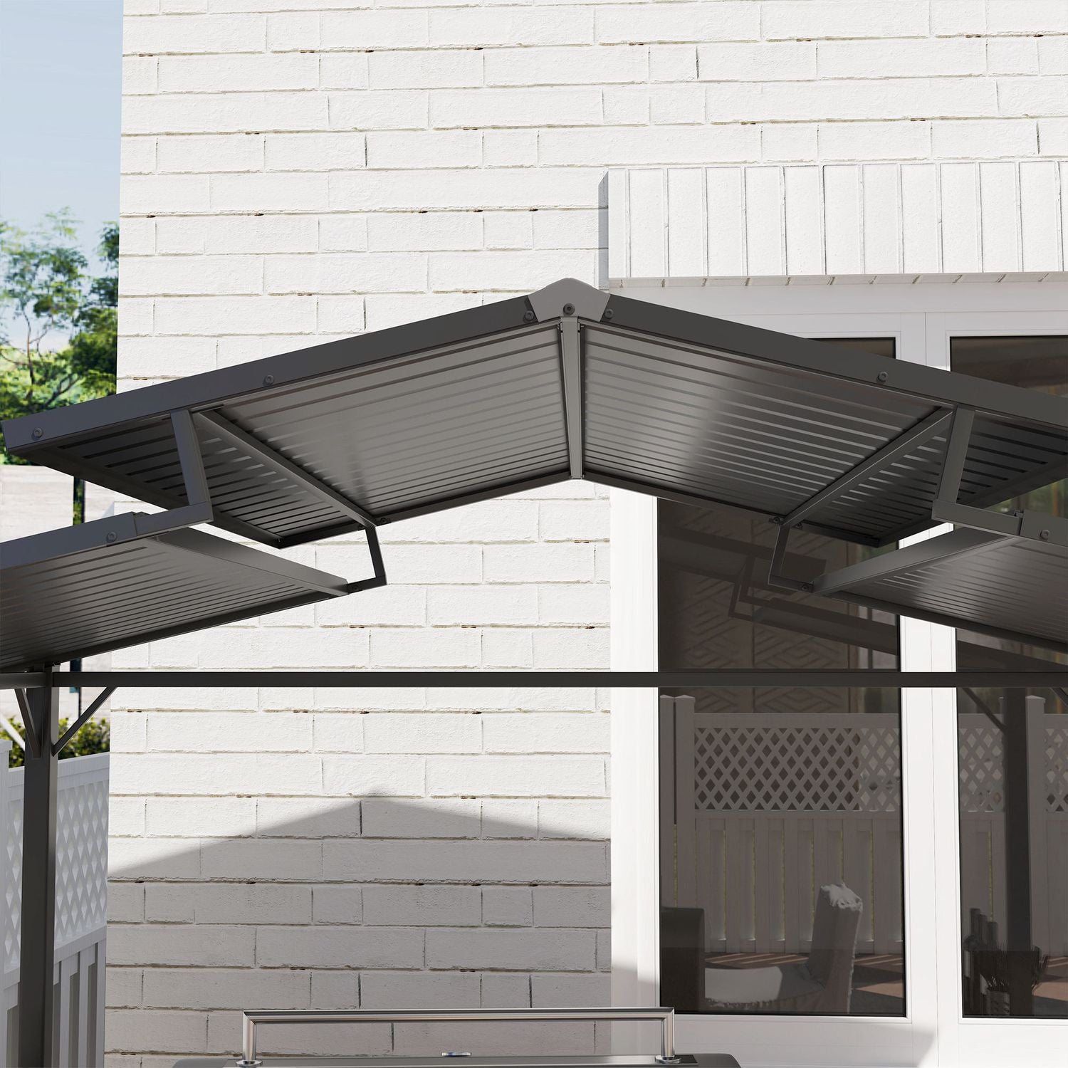 Vattentät grillpaviljong med UV-skydd – 250x160x250cm