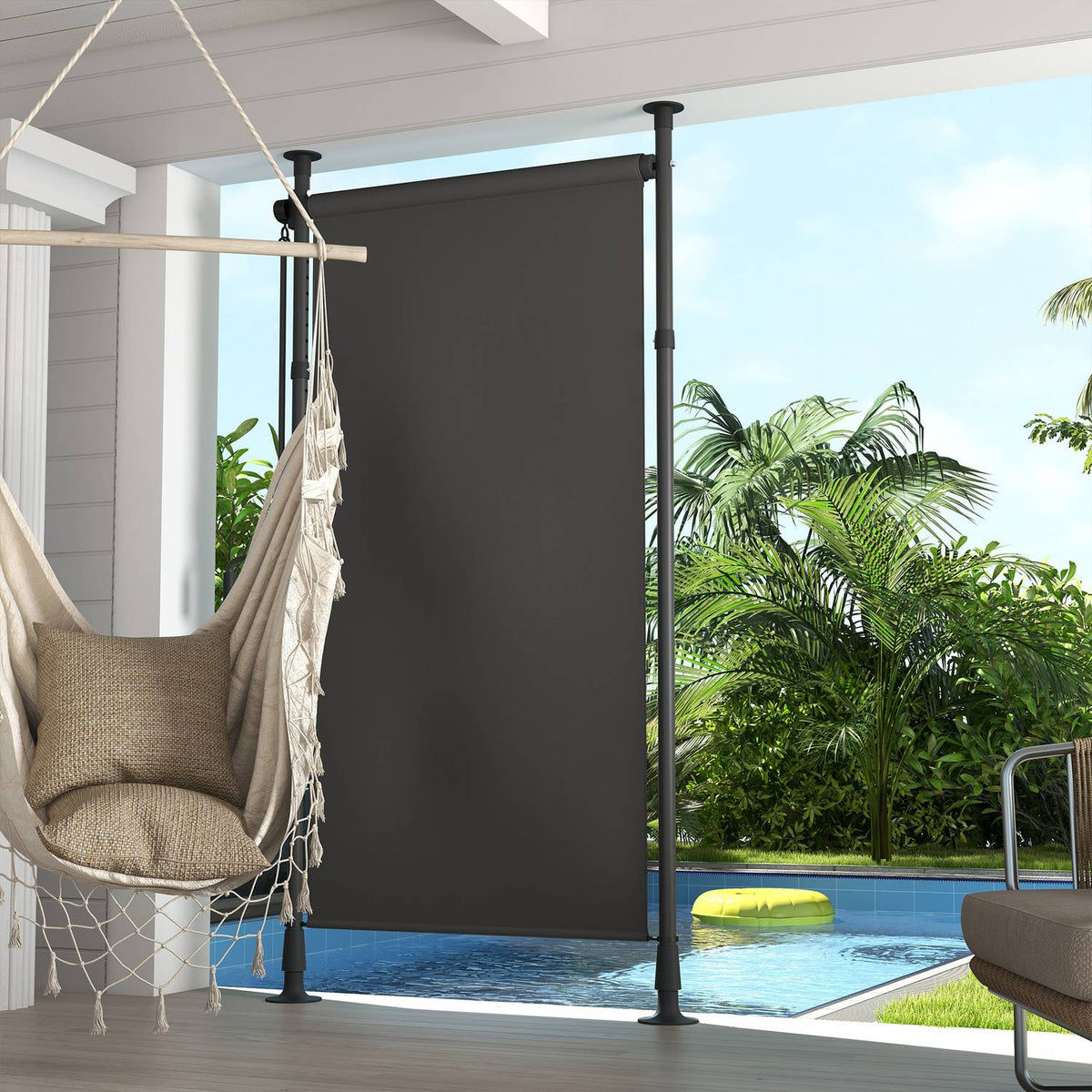 Store extérieur résistant aux intempéries, pare-soleil en polyester, 120-310cm
