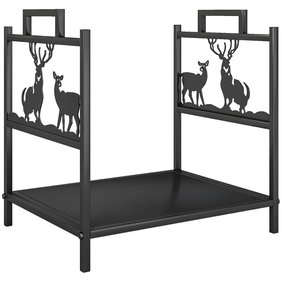 Vedställ för inomhusbruk, metall, 42,5x33,5x43 cm