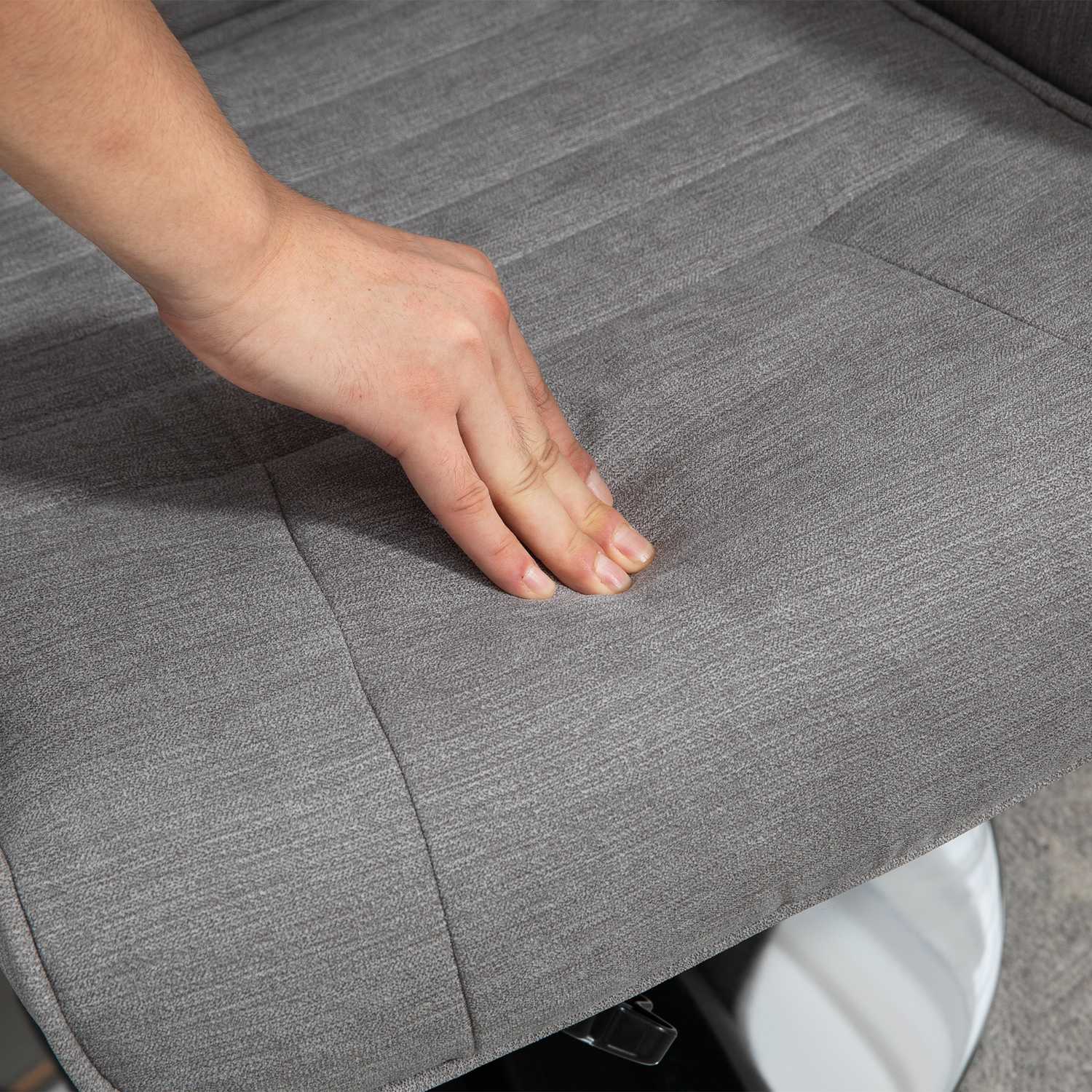 Velvet Grey Liggande TV-stol, Vridbar, Stöder 150 kg