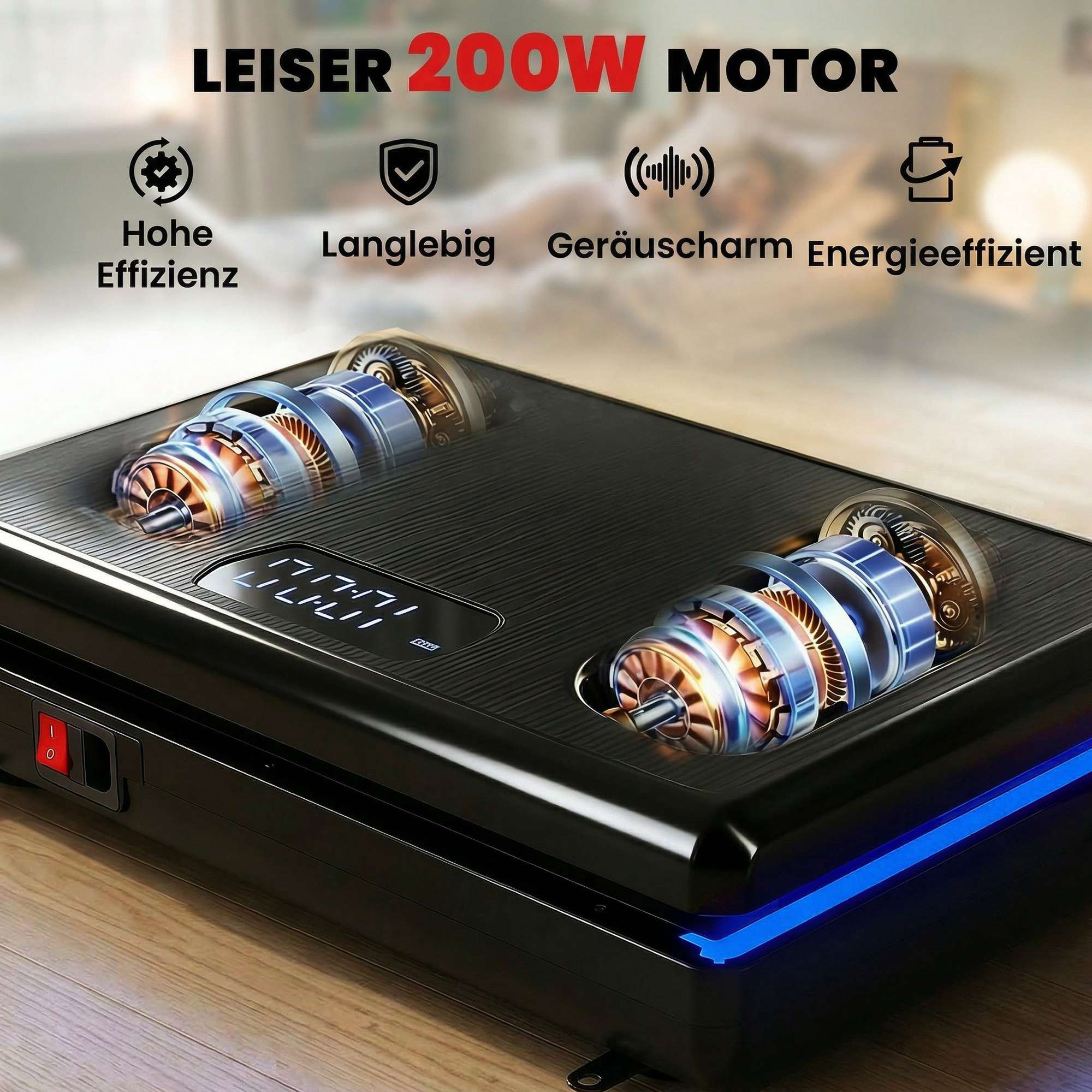 Vibrationsplatta med 120 nivåer, motståndsband, LED-display