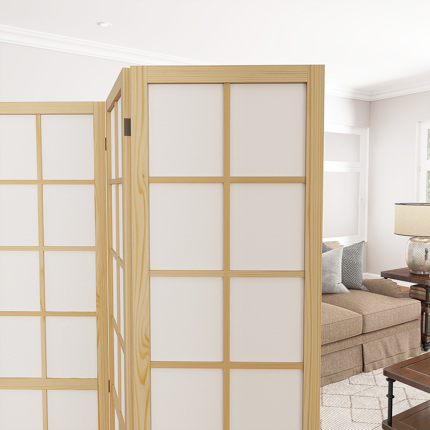 Vikbar Room Divider Privacy Screen, Natural - 160x170 cm