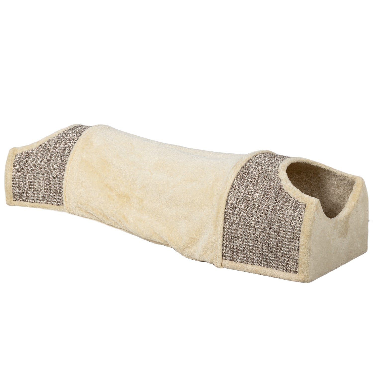 Vikbar katttunnel – 2 hus, 3 öppningar, beige
