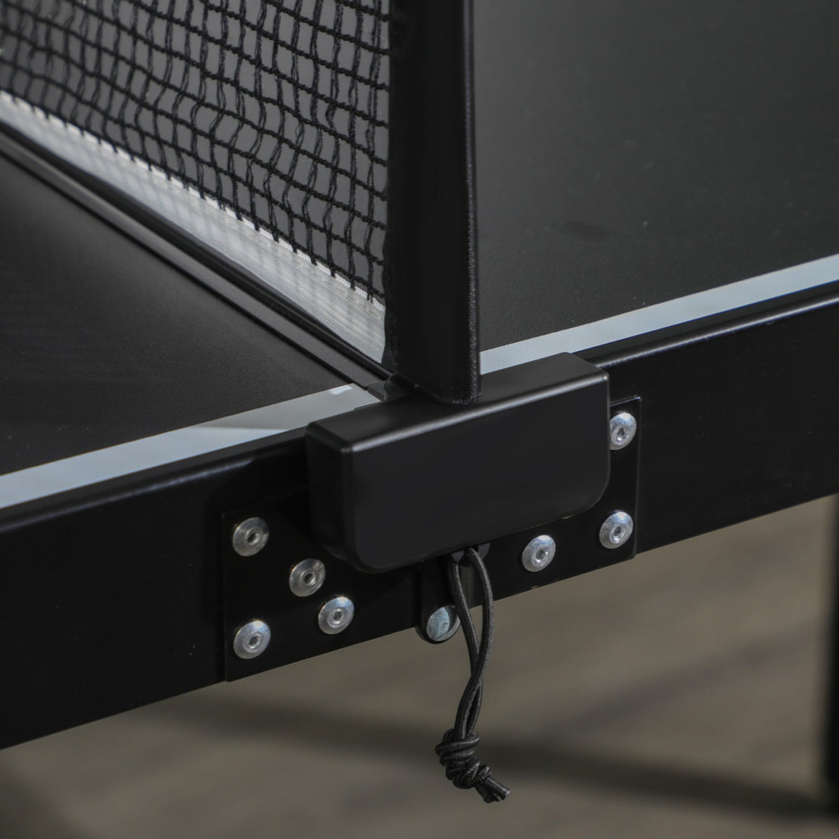Mini set de ping-pong pliable avec filet – aluminium noir